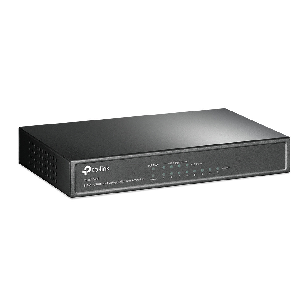  rjning via Ethernet (PoE) stöd Oliv TP-Link TL-SF1008P  Nätverksswitchar   TL-SF1008P www.electricalstuff.se ElectricalStuff