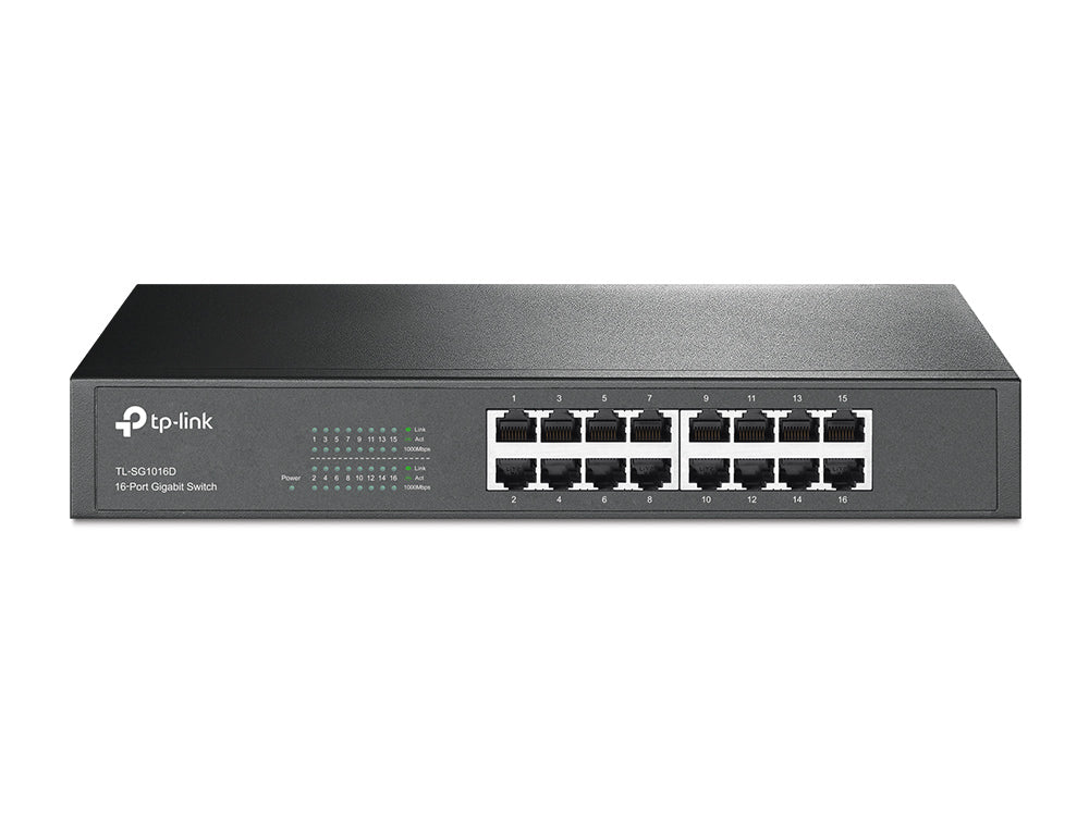  www.electricalstuff.se ElectricalStuff.se   TP-Link TL-SG1016D nätverksswitchar Ohanterad L2 Gigabit Ethernet (10/100/1000) 