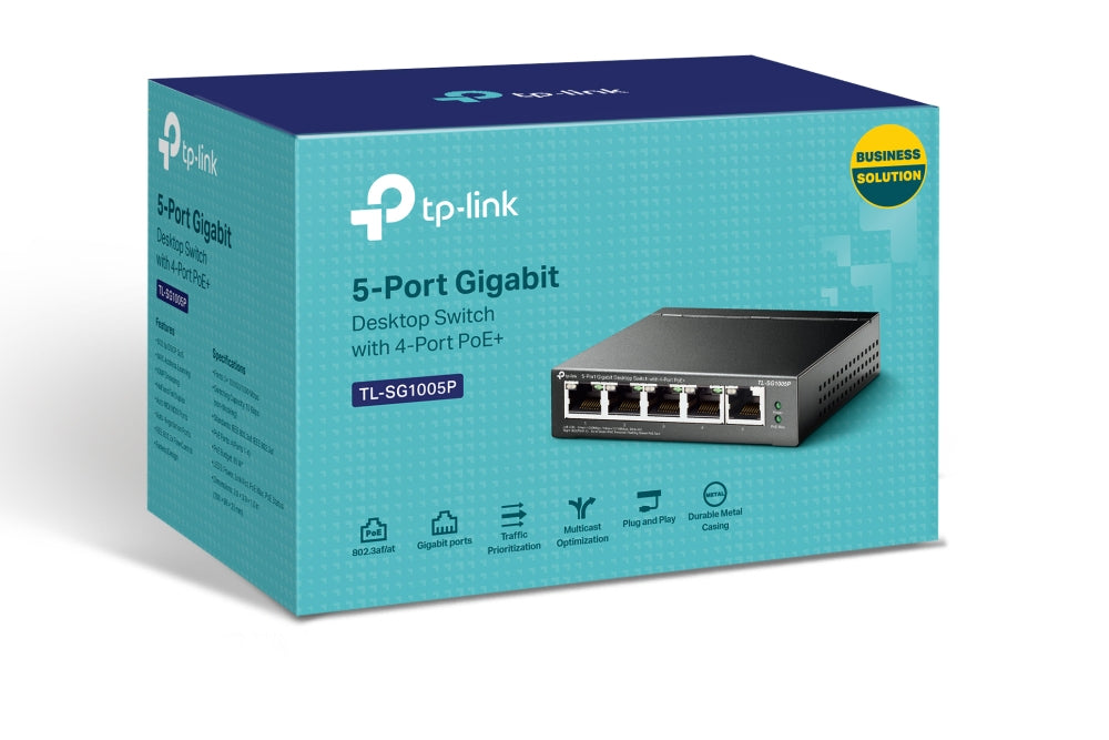  römförsörjning via Ethernet (PoE) stöd Svart TP-Link TL-SG1005P  Nätverksswitchar   TL-SG1005P www.electricalstuff.se Electr