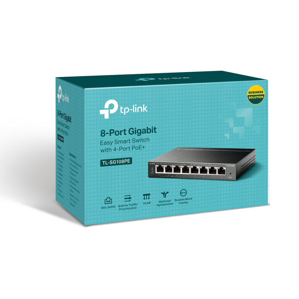  stuff.se ElectricalStuff.se   TP-Link TL-SG108PE nätverksswitchar hanterad L2 Gigabit Ethernet (10/100/1000) Strömförsörjnin