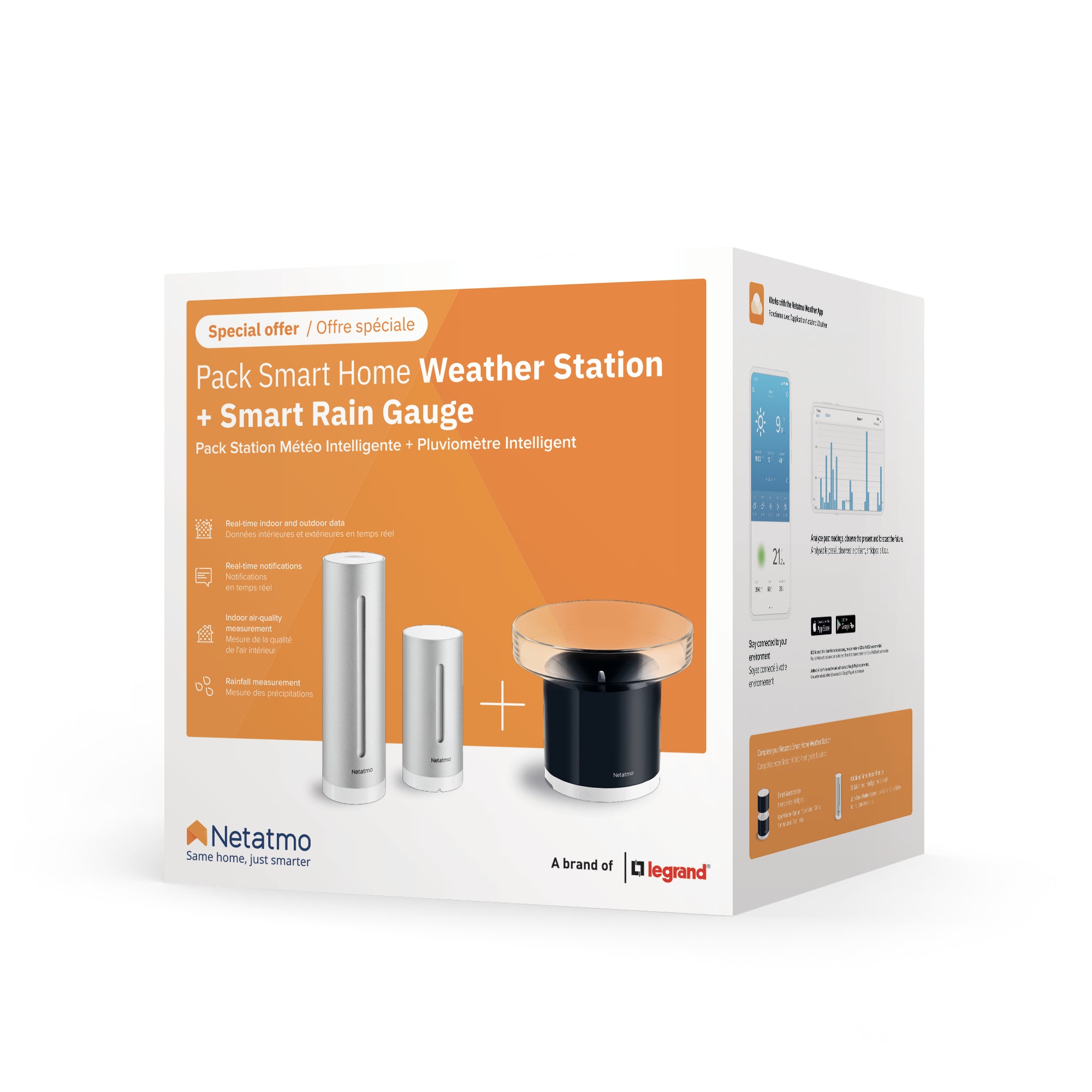  EU www.electricalstuff.se ElectricalStuff.se   Netatmo NBU-NWS-NRG-EU digital väderstation Silver Batteri Wi-Fi Netatmo NBU-