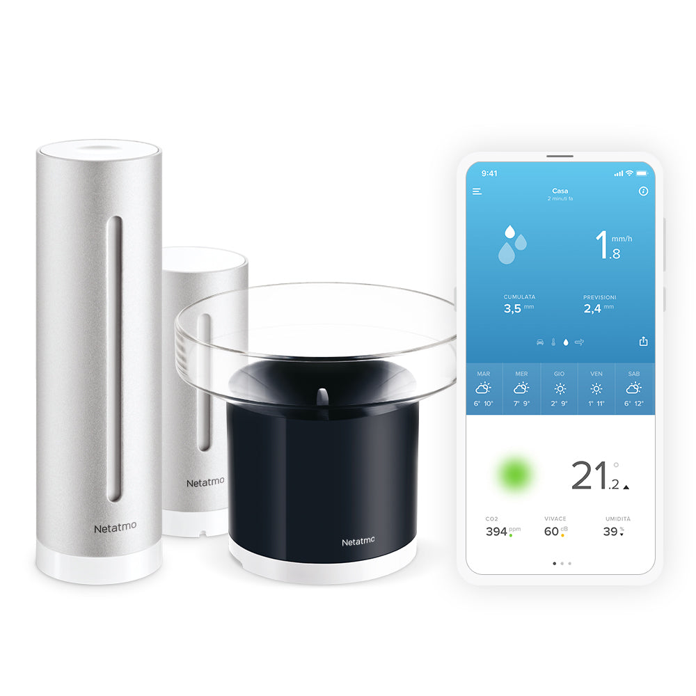  G-EU www.electricalstuff.se ElectricalStuff.se   Netatmo NBU-NWS-NRG-EU digital väderstation Silver Batteri Wi-Fi Netatmo NB