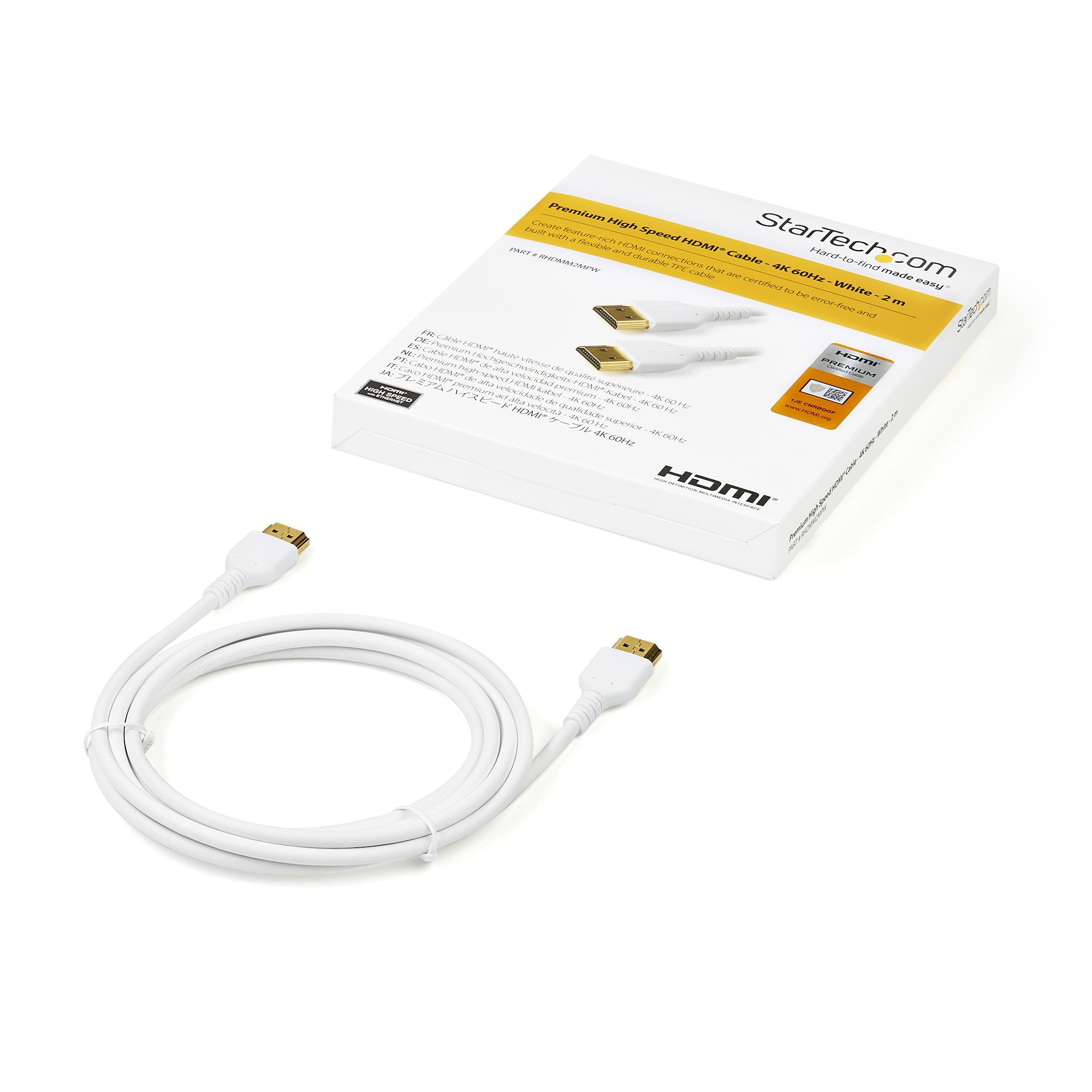  om RHDMM2MPW 0065030888127|065030888127 HDMI-Kablar   2 m premium höghastighets HDMI-kabel med Ethernet - 4K 60 Hz www.elect
