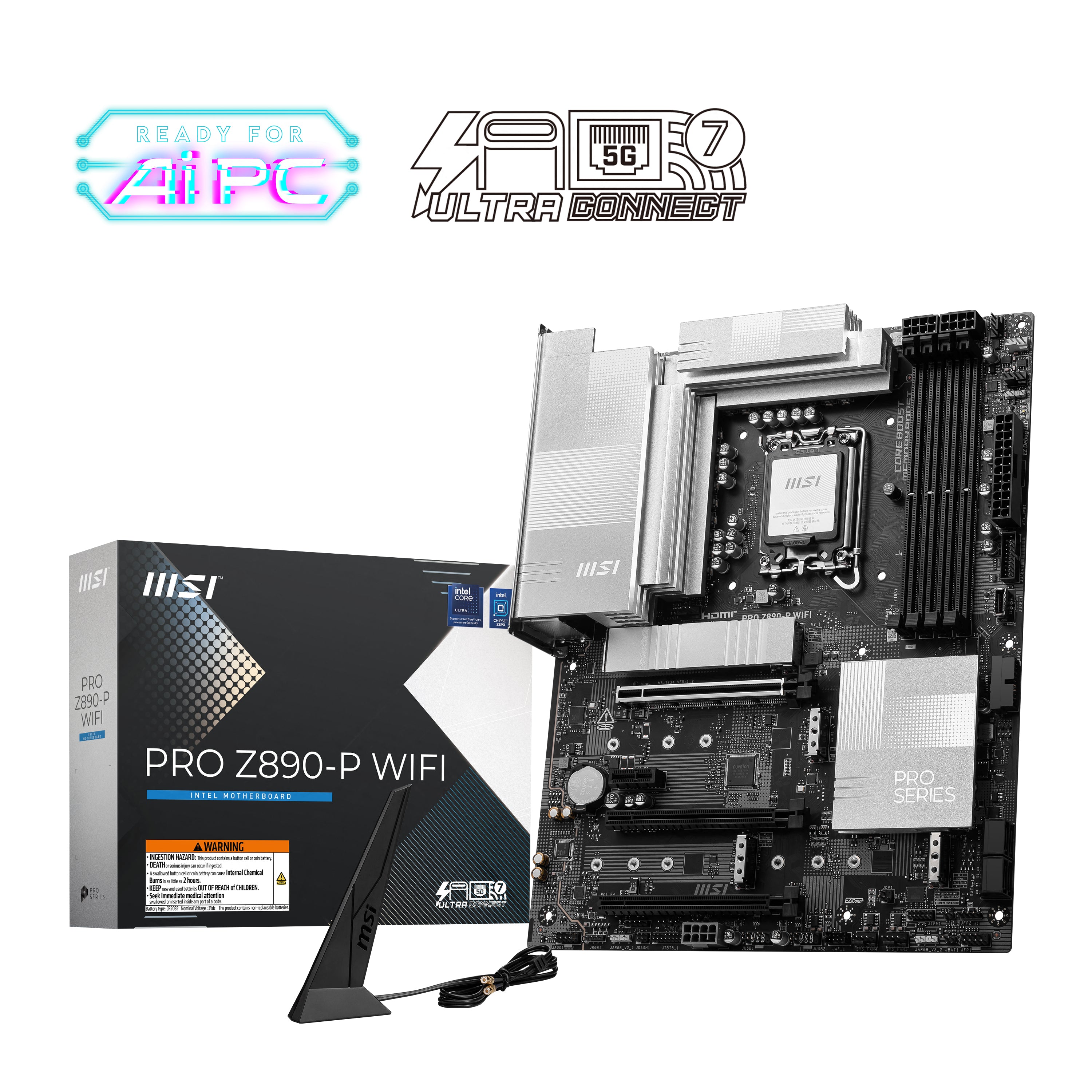  P WIFI 4711377257701 Moderkort   PRO Z890-P WIFI www.electricalstuff.se ElectricalStuff.se   MSI PRO Z890-P WIFI moderkort I