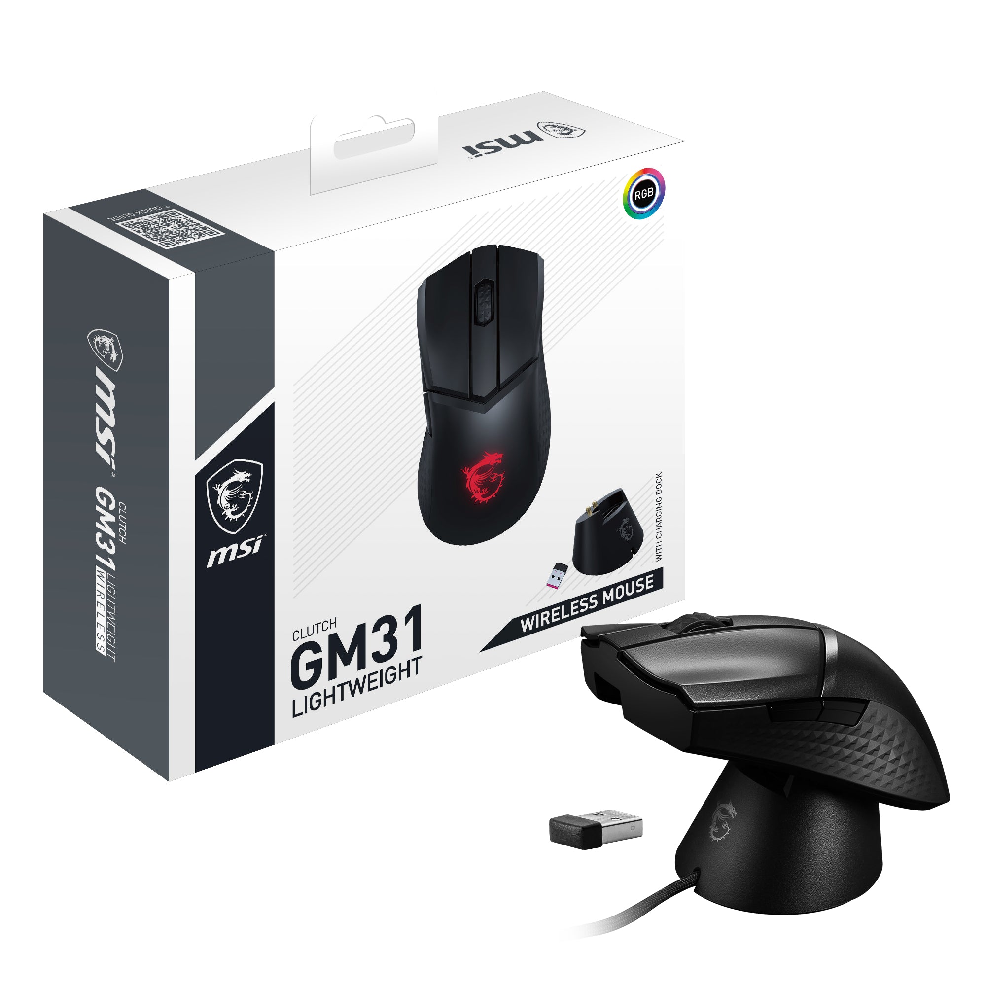  19072941819 Datormöss   CLUTCH GM31 LIGHTWEIGHT WIRELESS www.electricalstuff.se ElectricalStuff.se   MSI CLUTCH GM31 LIGHTWE