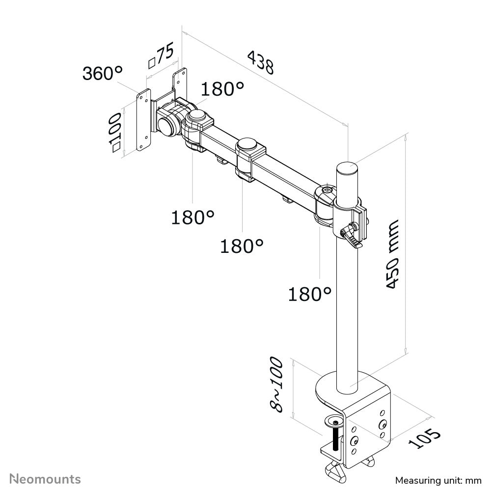  .se ElectricalStuff.se   Neomounts FPMA-D960 fäste och ställ till bildskärm 76,2 cm (30") Bord Svart Neomounts FPMA-D960 871