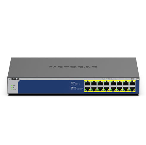  www.electricalstuff.se ElectricalStuff.se   NETGEAR GS516PP Ohanterad Gigabit Ethernet (10/100/1000) Strömförsörjning via Et