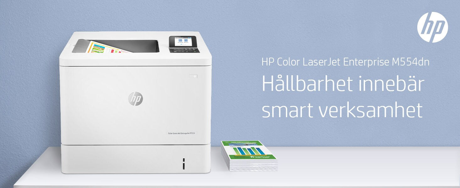  r LaserJet Enterprise M554dn skrivare, Utskrift, Utskrift från USB-port på framsidan; Dubbelsidig utskrift www.electricalstu