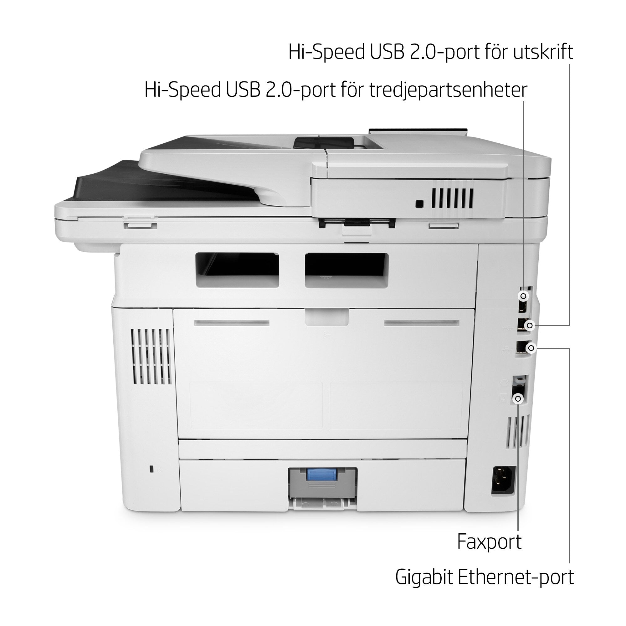  icalStuff.se   HP LaserJet Enterprise MFP M430f, Svartvit, Skrivare för Företag, Skriv ut, kopiera, skanna, fax, 50-arks ADF
