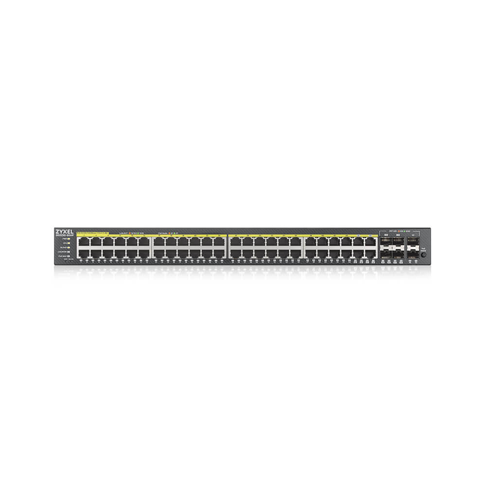  /1000) Strömförsörjning via Ethernet (PoE) stöd Svart Zyxel GS2220-50HP-EU0101F 4718937607563 Nätverksswitchar   GS2220-50HP