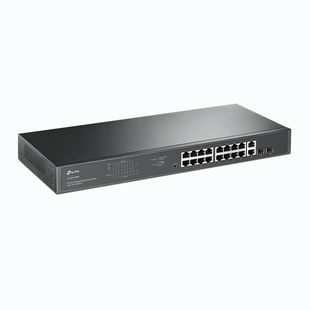 trömförsörjning via Ethernet (PoE) stöd 1U Svart TP-Link TL-SG1218MP 6935364072162|6935364072155|0840030707247|840030707247|
