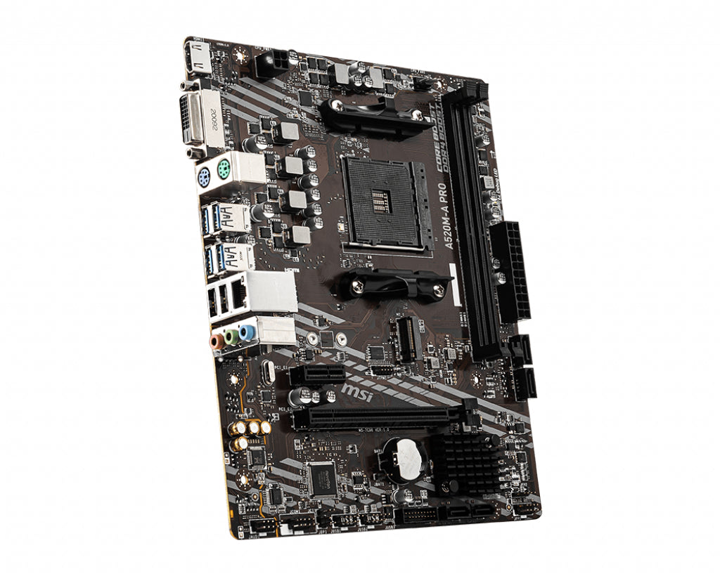  rt AMD A520 Uttag AM4 micro ATX MSI A520M-A PRO 4719072749927|0824142224007|824142224007 Moderkort   A520M-A PRO www.electri