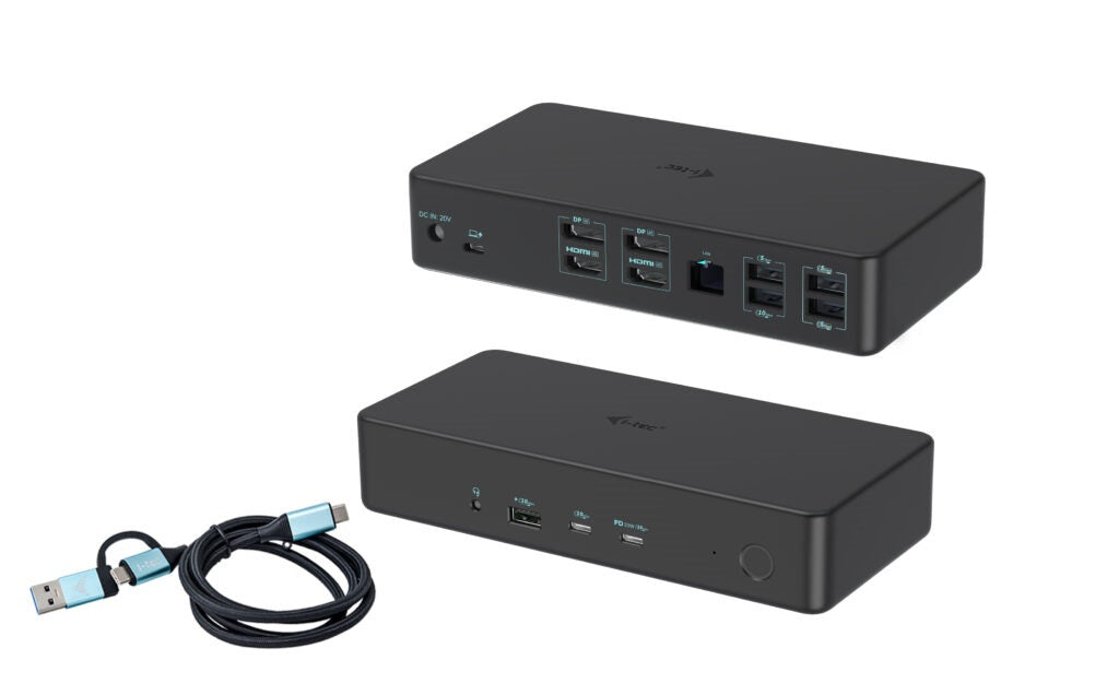  www.electricalstuff.se ElectricalStuff.se   i-tec CADUAL4KDOCKPD2 dockningsstationer för bärbara datorer Kabel USB 3.2 Gen 1