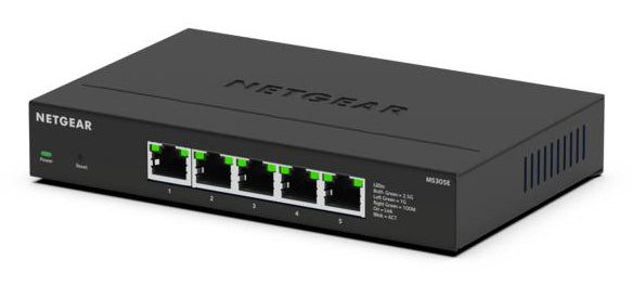  www.electricalstuff.se ElectricalStuff.se   NETGEAR MS305E Ohanterad 2.5G Ethernet (100/1000/2500) Svart NETGEAR MS305E-100E