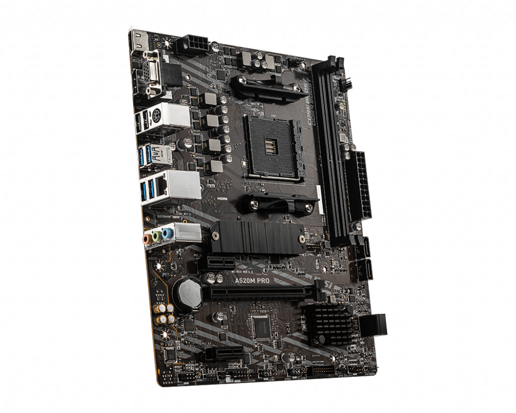  520 Uttag AM4 micro ATX MSI A520M PRO 4719072755492|0824142226063|824142226063 Moderkort   A520M PRO www.electricalstuff.se 