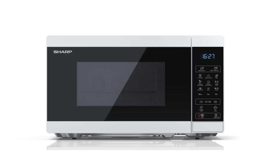 www.electricalstuff.se ElectricalStuff.se   Sharp YC-MG02E-W mikrovågsugn Blå, Vit Bänkdiskmaskin 20 l 800 W Sharp YC-MG02E-