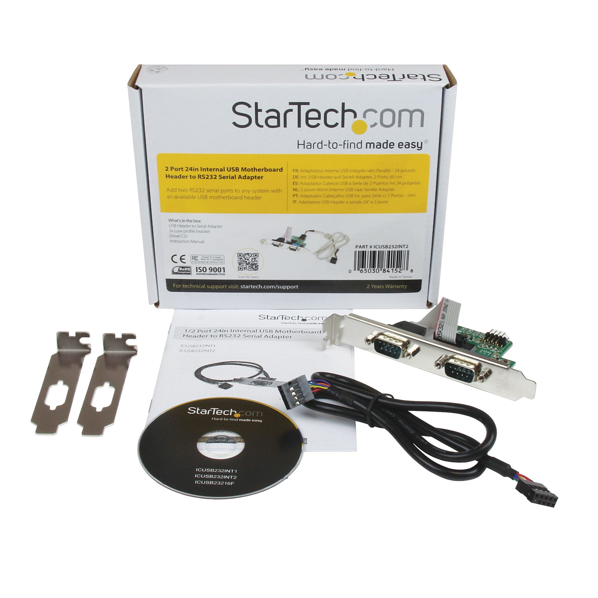  al StarTech.com ICUSB232INT2 0065030841528|065030841528 Nätverkskort/Adapters   ICUSB232INT2 www.electricalstuff.se Electric