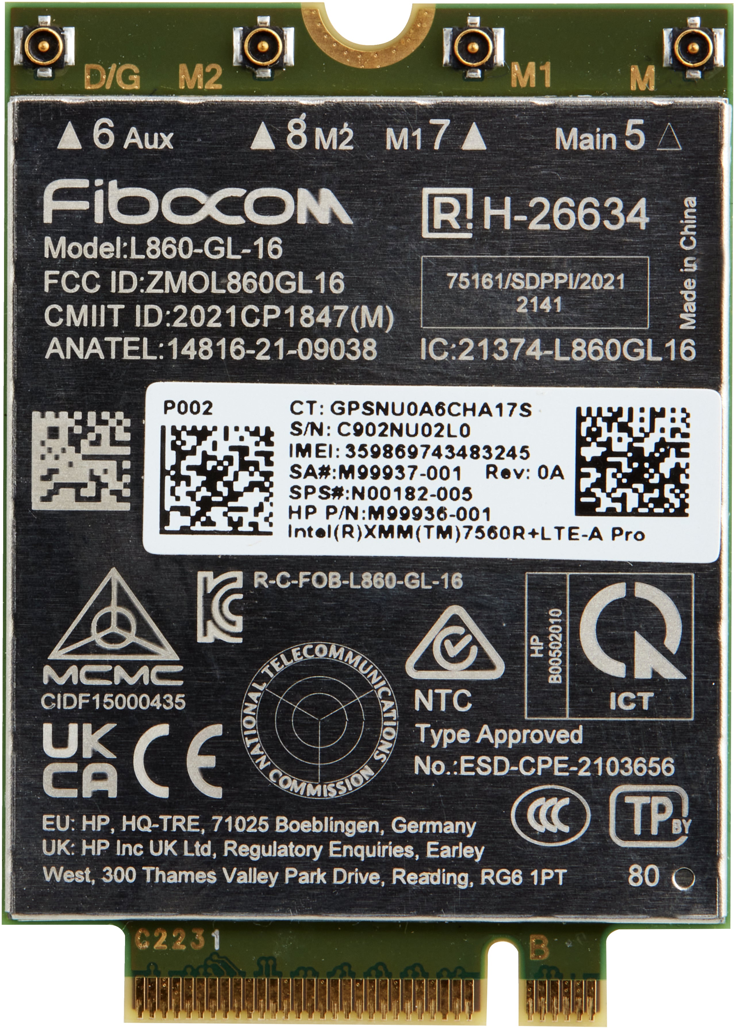  www.electricalstuff.se ElectricalStuff.se   HP XMM 7560 R+ LTE-Advanced Pro WWAN HP 7P993AA 0197192887684|197192887684 Övrig