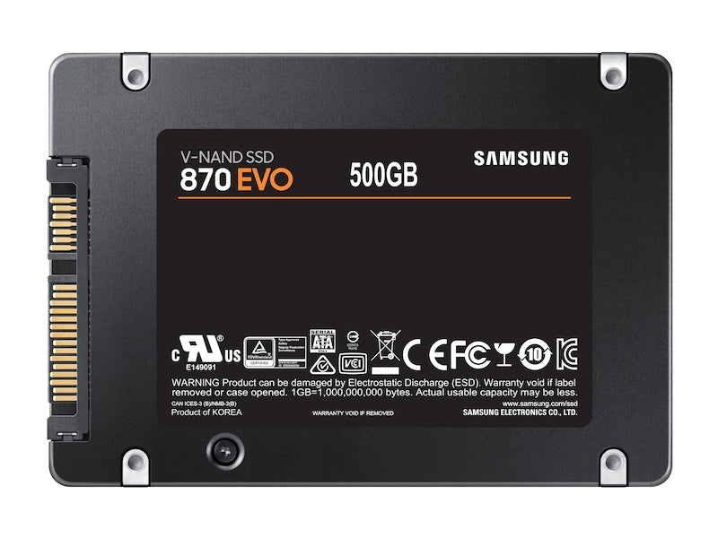  ial ATA III V-NAND Samsung MZ-77E500B/EU  SSD-Hårddisk   870 EVO www.electricalstuff.se ElectricalStuff.se   Samsung 870 EVO