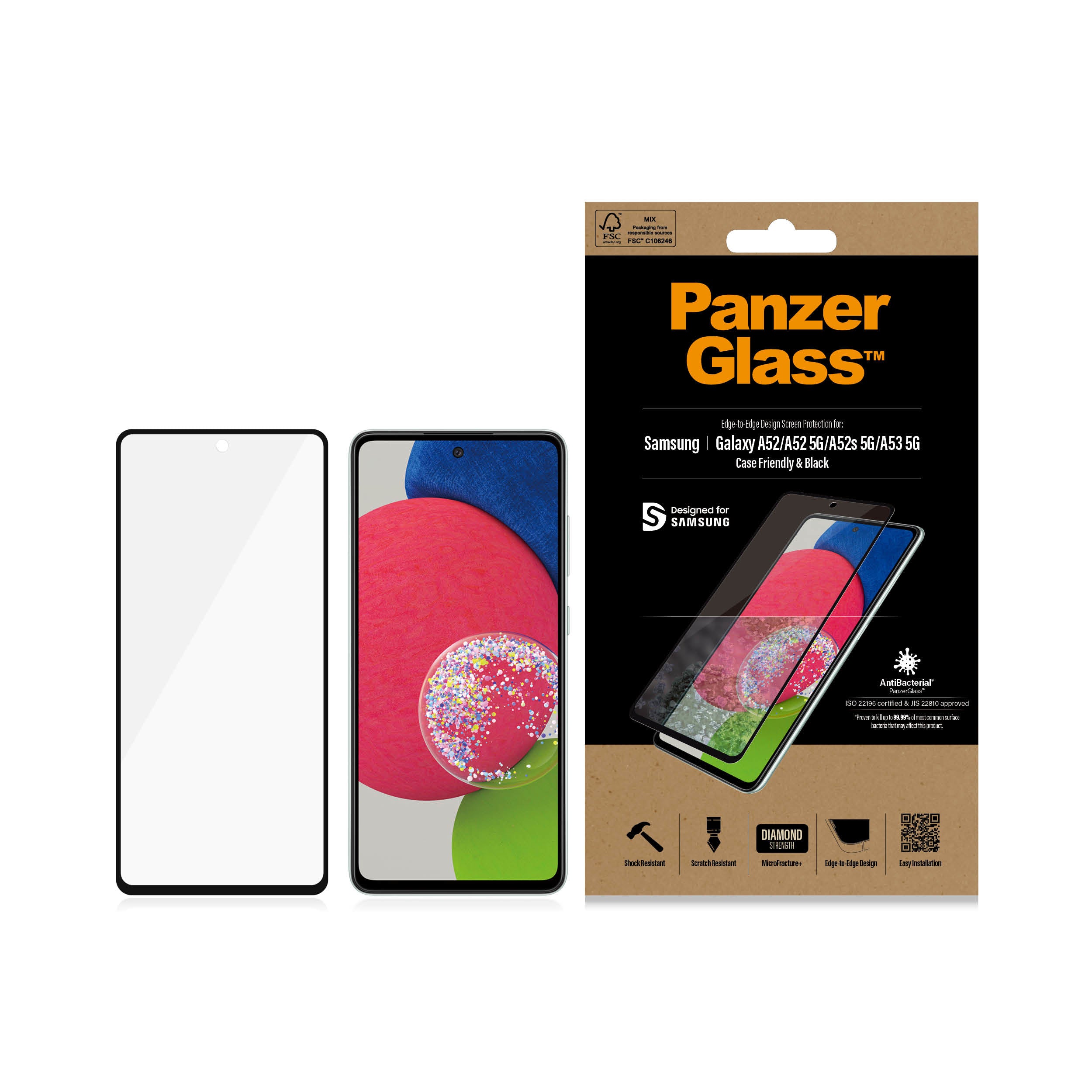  .se ElectricalStuff.se   PanzerGlass 7253 skärm- och baksidesskydd till mobiltelefon Genomskinligt skärmskydd Samsung 1 styc
