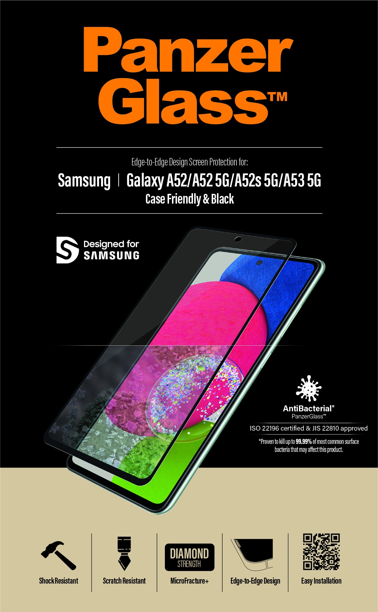  sskydd till mobiltelefon Genomskinligt skärmskydd Samsung 1 styck PanzerGlass 7253 5711724072536 Skärm- och Baksidesskydd ti
