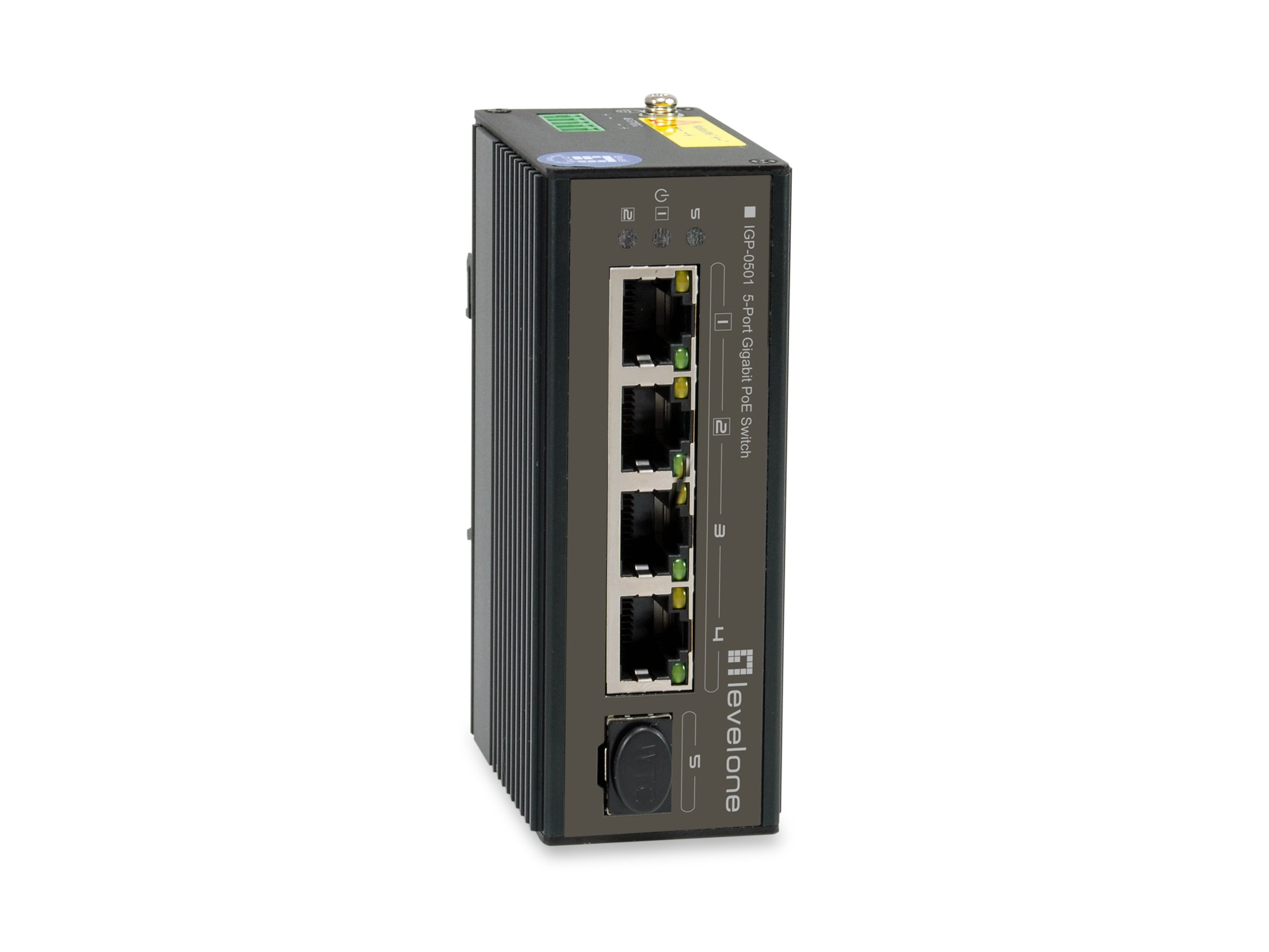  ing via Ethernet (PoE) stöd Svart LevelOne IGP-0501 4015867196625|0846359040508|846359040508 Nätverksswitchar   IGP-0501 www