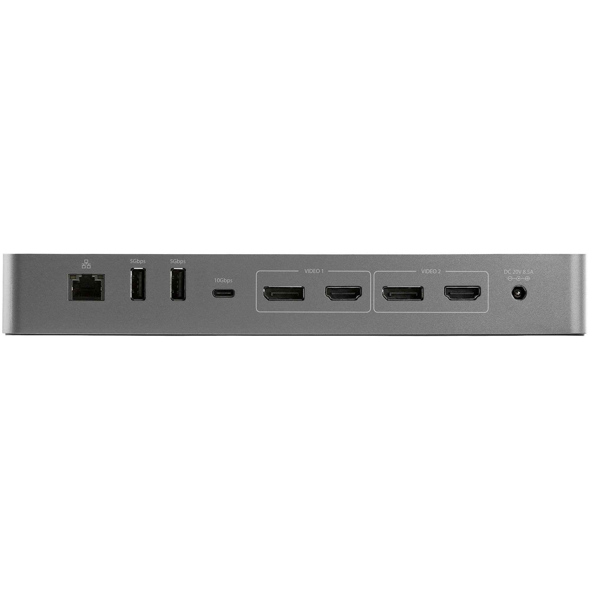  ckningsstation med USB-C värdkompabilitet - Dubbla 4K 60Hz DisplayPort 1.4- eller dubbla HDMI-skärmar - Singel 8K - TB3/USB-