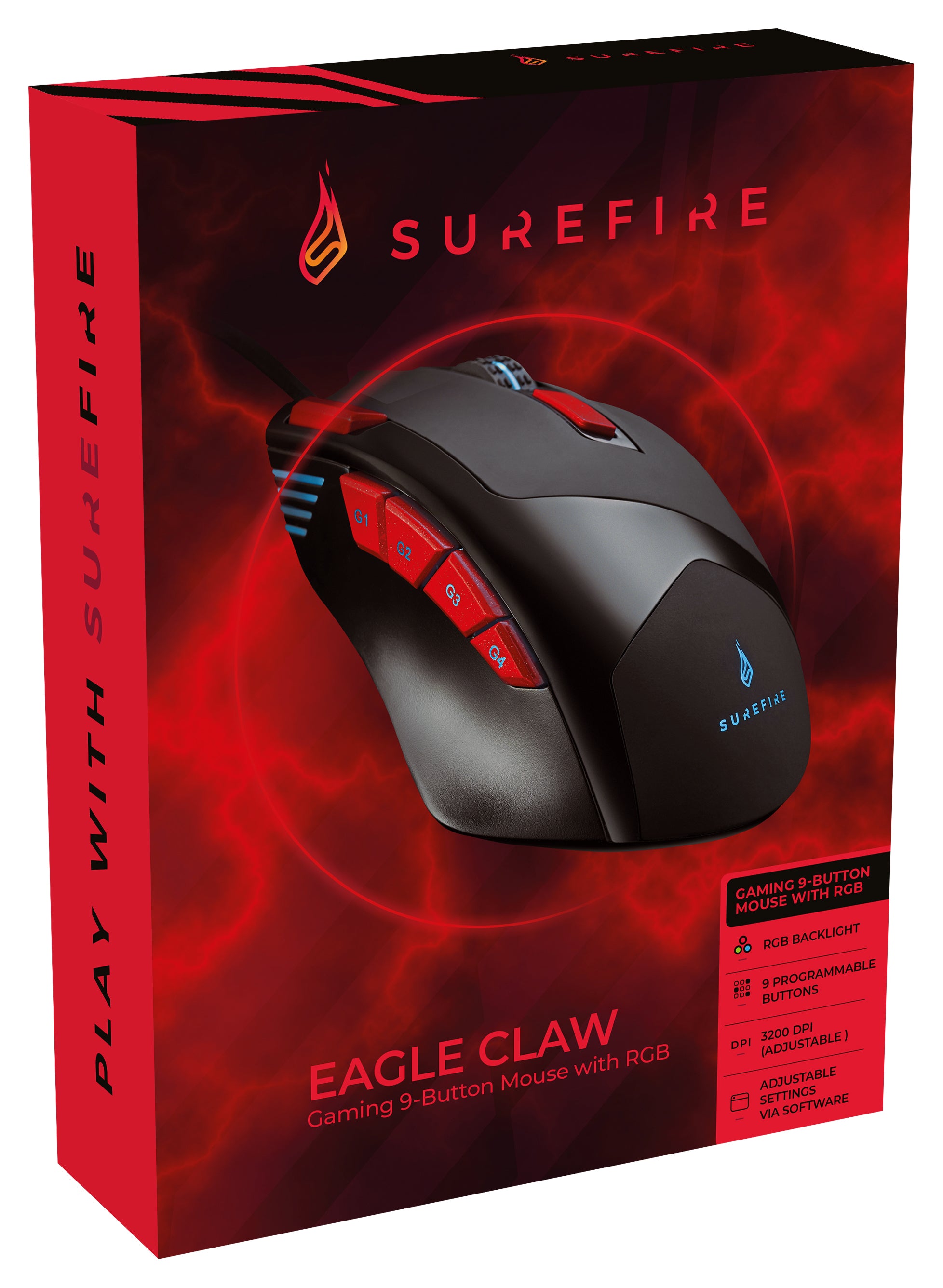  www.electricalstuff.se ElectricalStuff.se   SureFire 48817 datormöss Spela högerhand USB Type-A Optisk 3200 DPI SureFire 488