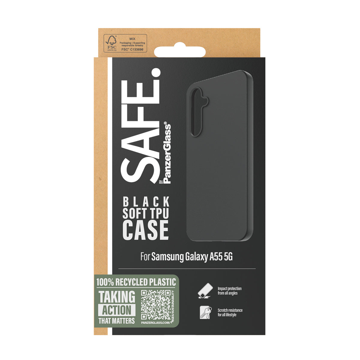  f.se ElectricalStuff.se   PanzerGlass SAFE. by Case Samsung New A54 5G Black mobiltelefonfodral Omslag Transparent PanzerGla