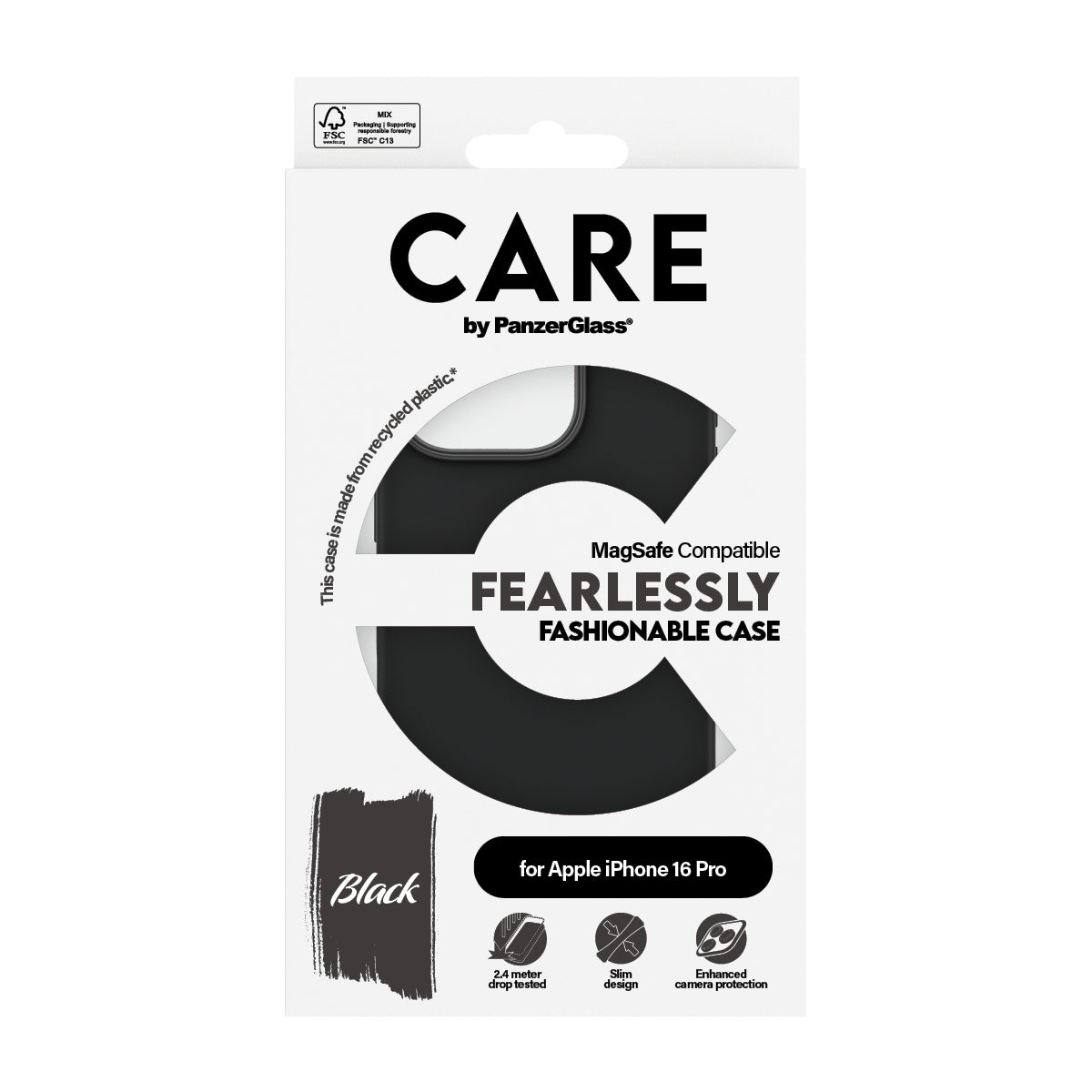 e ElectricalStuff.se   PanzerGlass CARE by PG BLK MagSafe iPhone16 6.3 Pro mobiltelefonfodral Omslag Transparent PanzerGlass