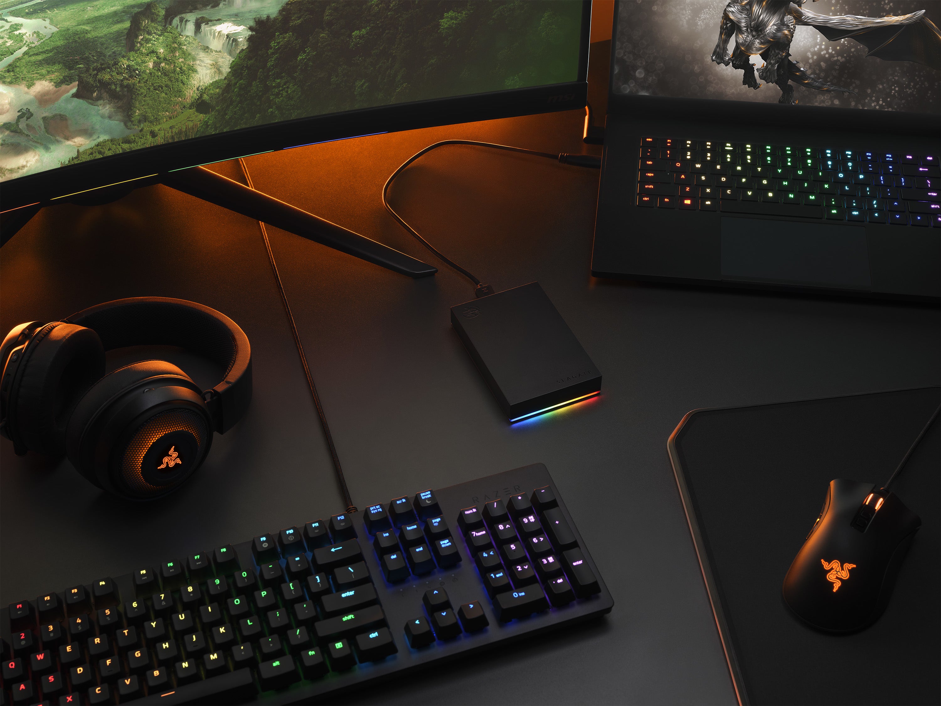   Seagate Game Drive FireCuda externa hårddiskar 5 TB Micro-USB B 3.2 Gen 1 (3.1 Gen 1) Svart Seagate STKL5000400 36606190401