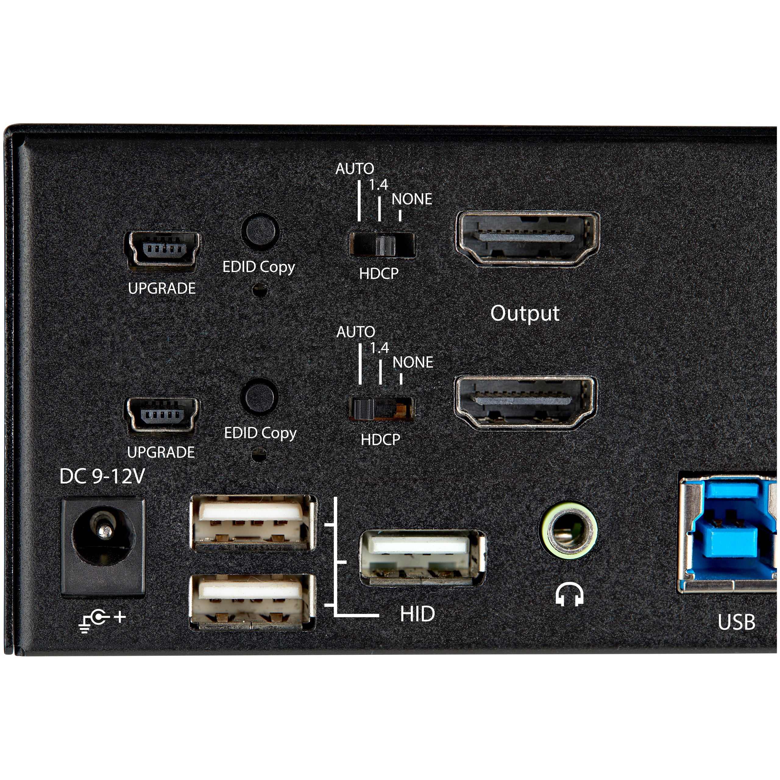   HDMI 2.0 KVM-switch med 2 portar USB 3.0-hubb (5 Gbit/s) och 4x USB 2.0 HID, ljud - Snabbtangenter för omkoppling - TAA Sta