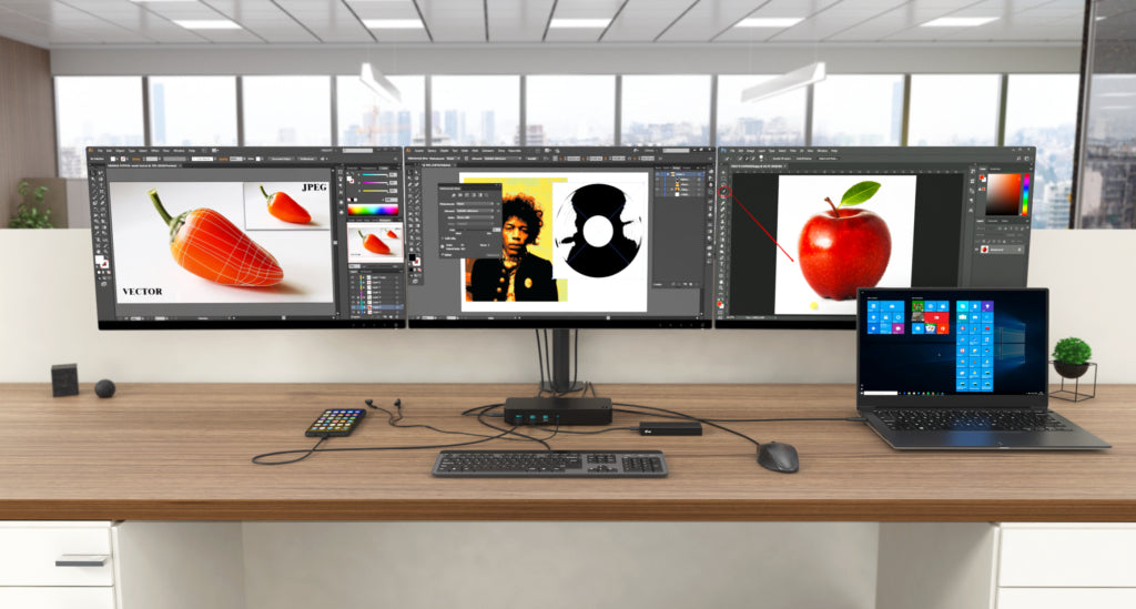  Gen 1 (3.1 Gen 1) Type-C Svart i-tec CATRIPLEDOCKPDPRO 8595611704062 Dockningsstationer För Bärbara Datorer   CATRIPLEDOCKPD