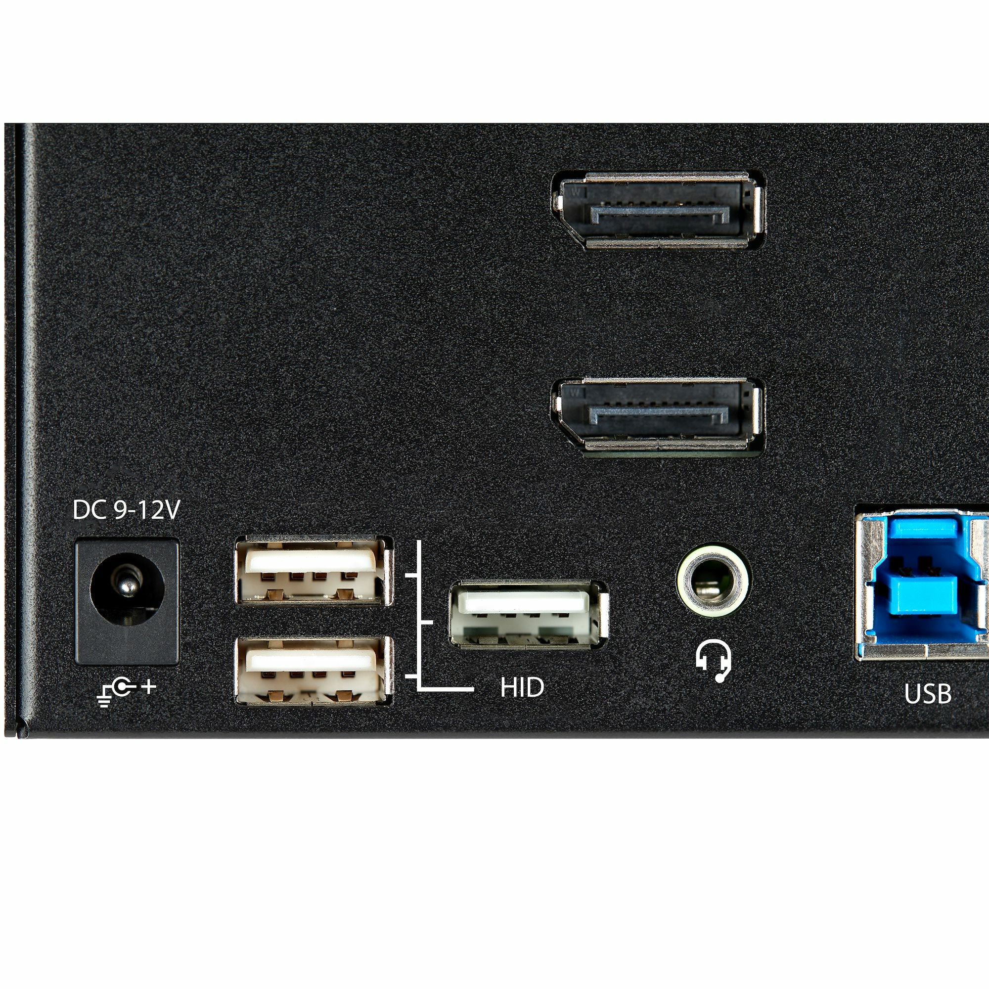  sktop DP 1.2 KVM med 2 portar USB 3.0-hubb (5 Gbit/s) och 4x USB 2.0 HID-portar, ljud - Snabbtangenter för omkoppling - TAA 