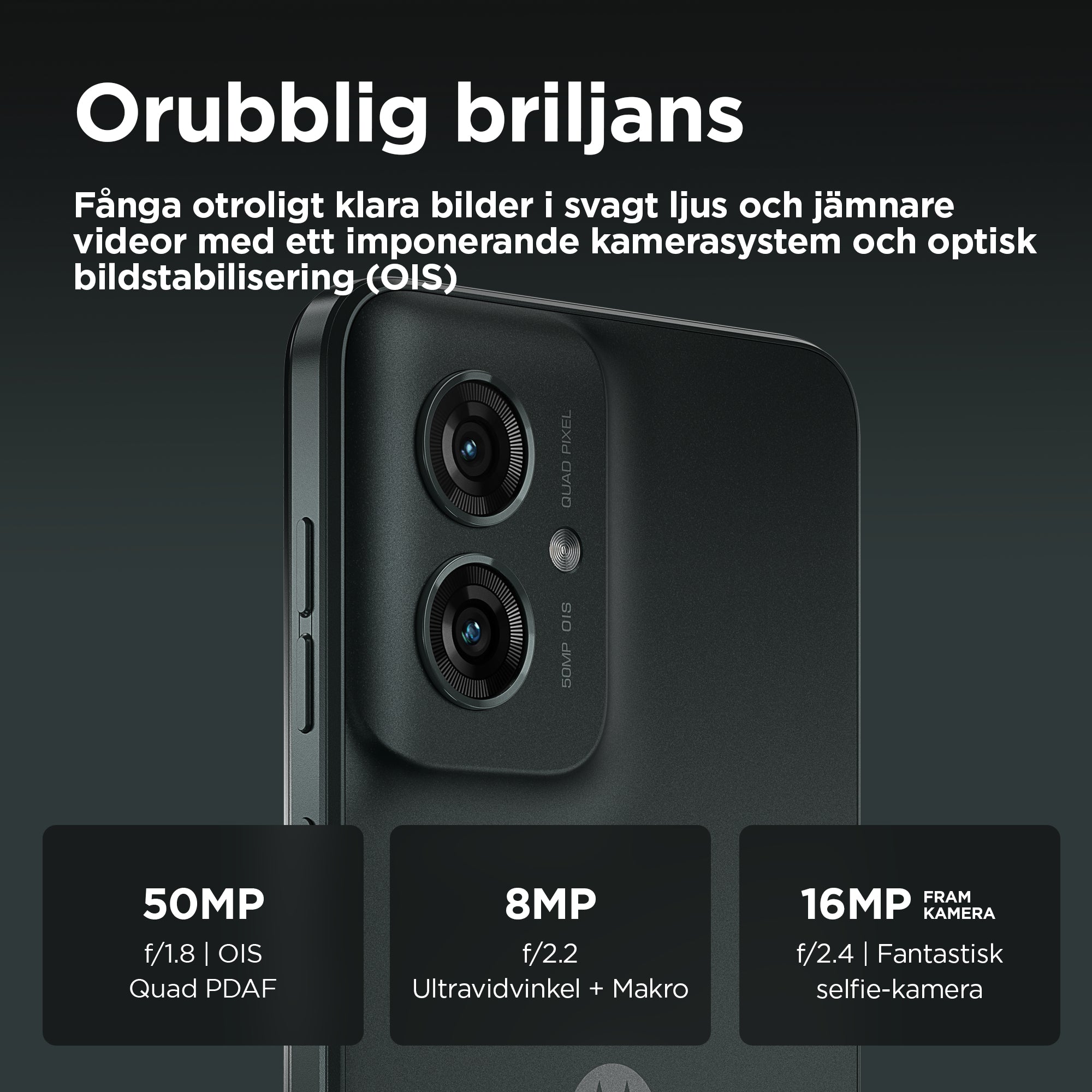  -C 8 GB 256 GB 5000 mAh Grå Motorola PB5U0003SE 0840023274824|840023274824 Smarttelefoner moto G55 5G  g55 5G www.electrical