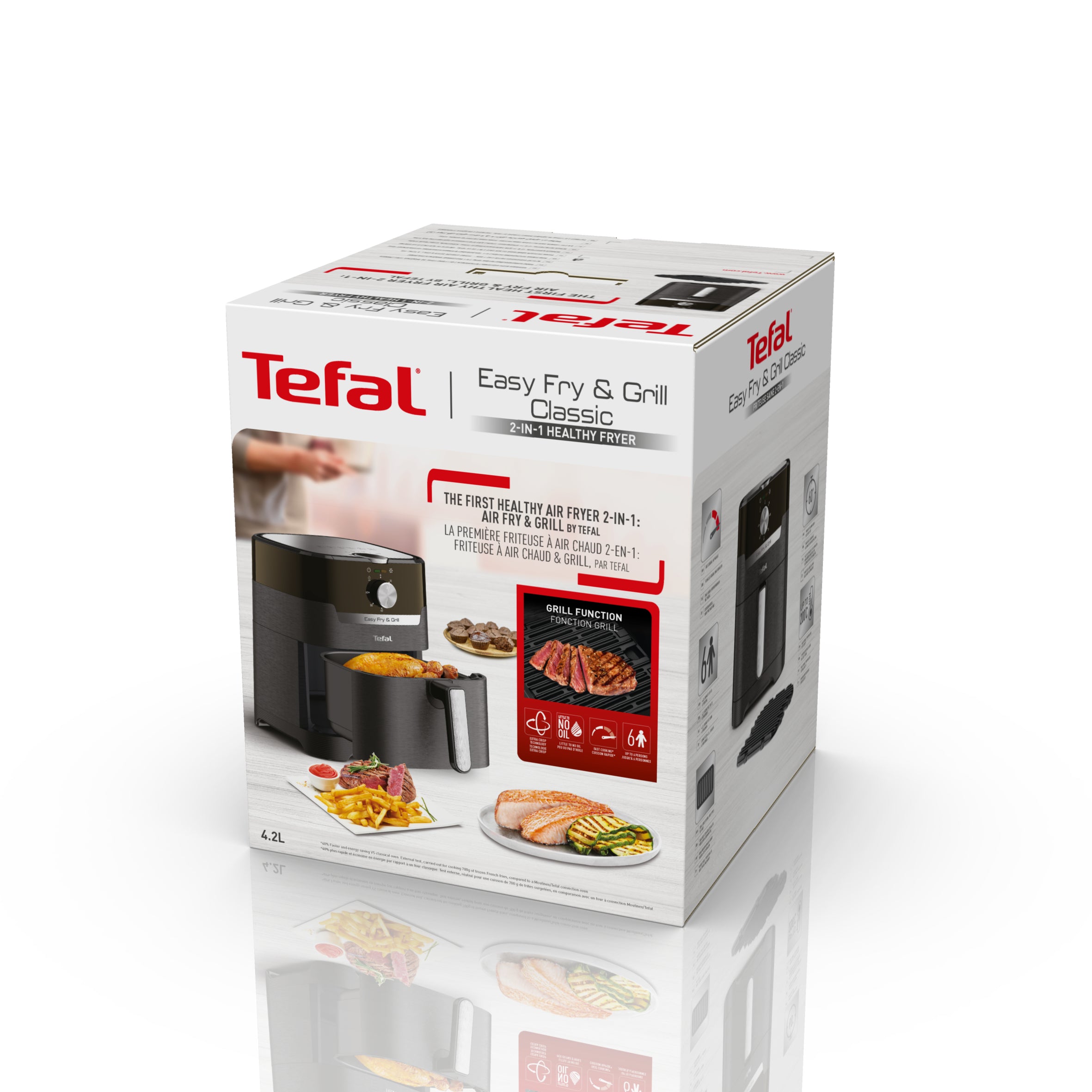  tående 1550 W Varmluftsfritös Svart Tefal EY501815 3045380020764 Fritöser Easy Fry & Grill  EY5018 www.electricalstuff.se El