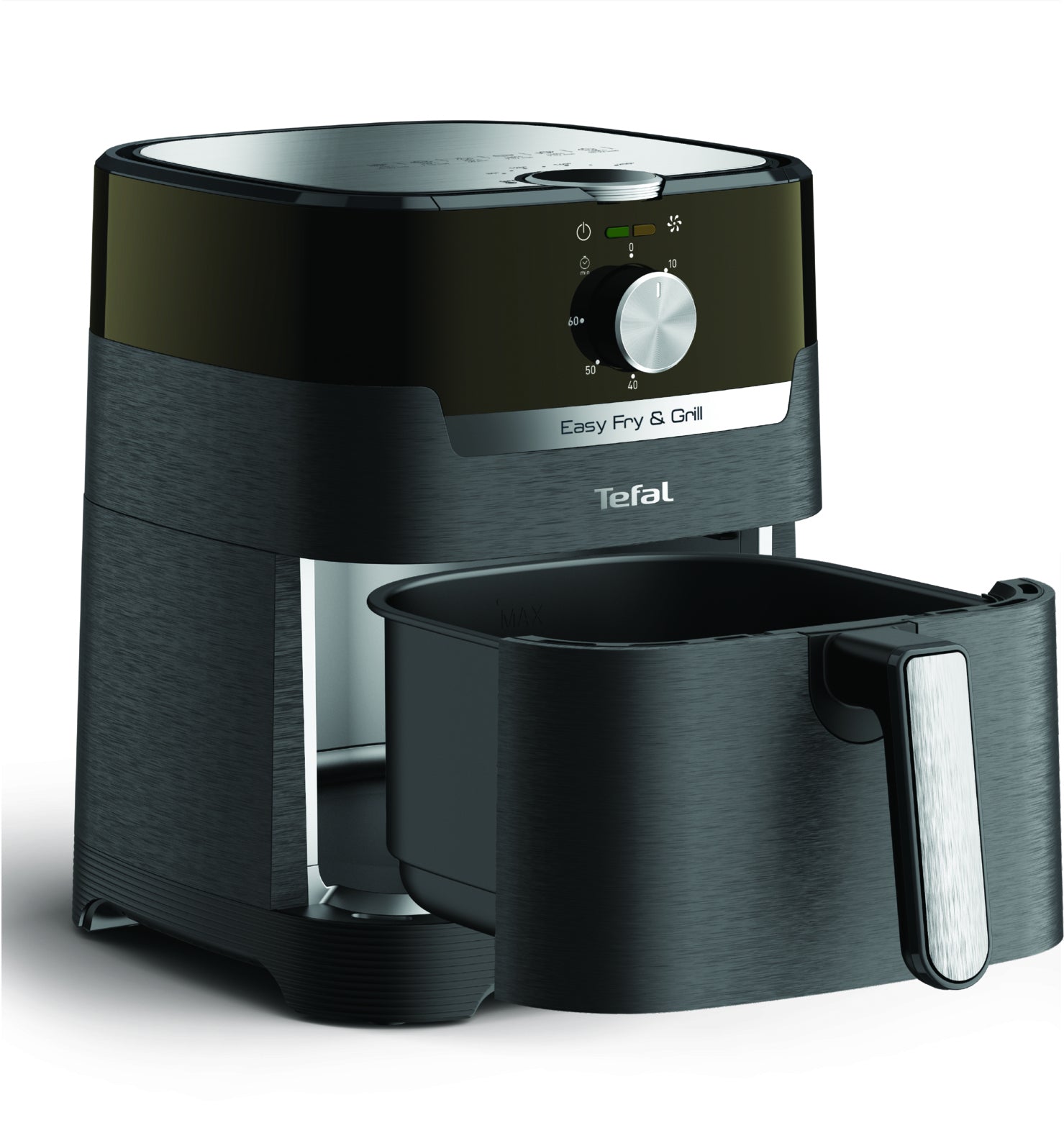  y & Grill EY5018 Single 4,2 l Fristående 1550 W Varmluftsfritös Svart Tefal EY501815 3045380020764 Fritöser Easy Fry & Grill