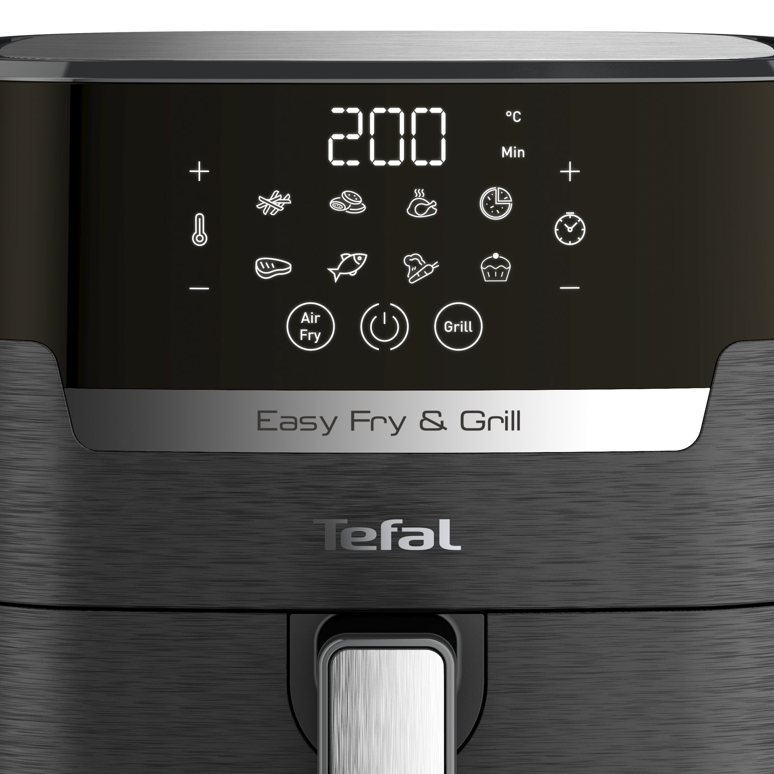  y & Grill EY5058 Single 4,2 l Fristående 1550 W Varmluftsfritös Svart Tefal EY505815 3045380020757 Fritöser Easy Fry & Grill