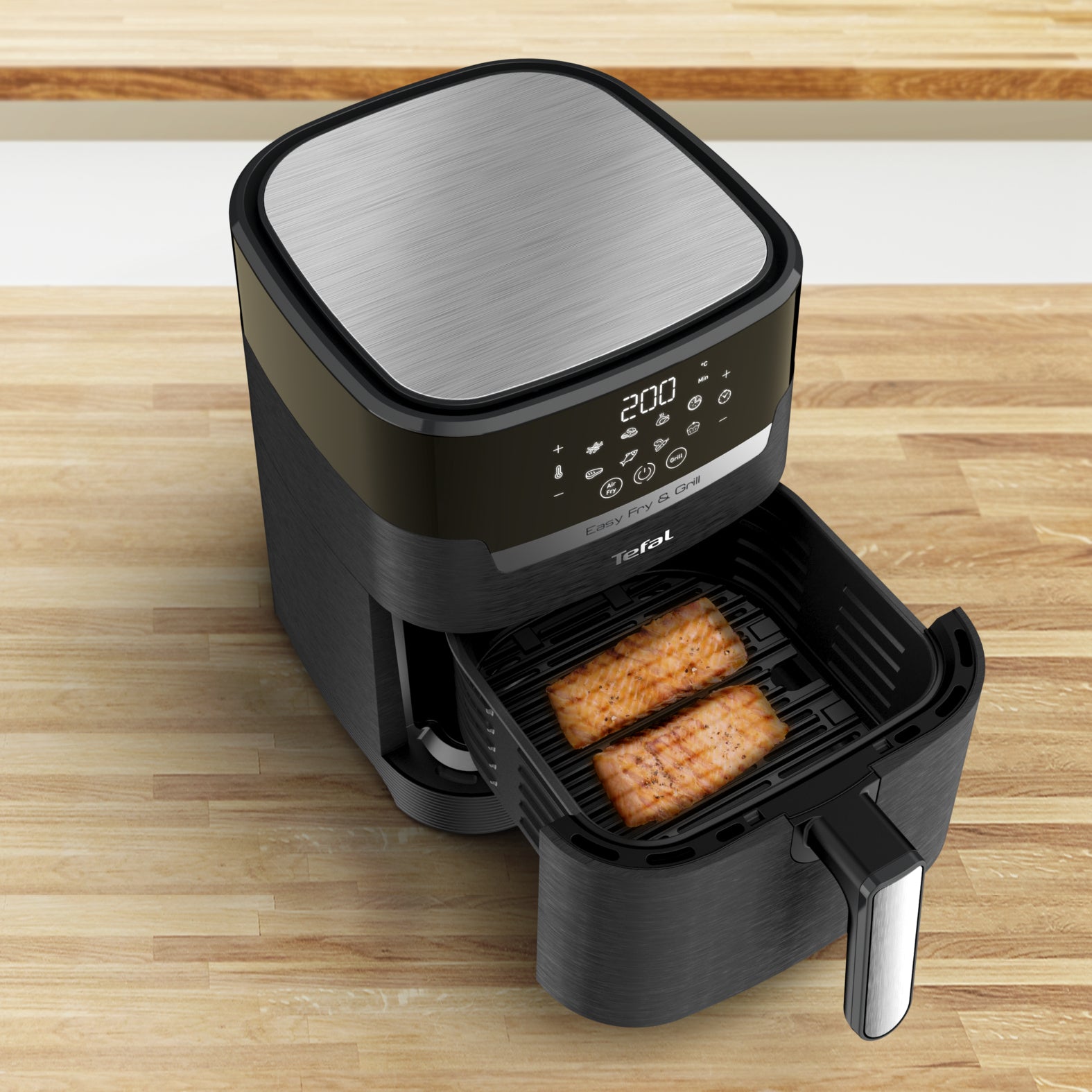  rmluftsfritös Svart Tefal EY505815 3045380020757 Fritöser Easy Fry & Grill  EY5058 www.electricalstuff.se ElectricalStuff.se