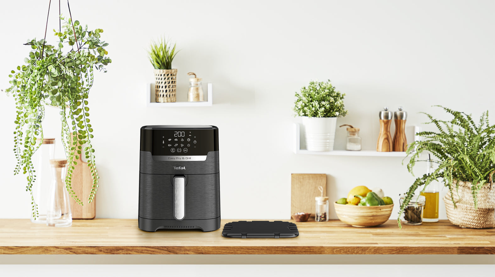     Tefal Easy Fry & Grill EY5058 Single 4,2 l Fristående 1550 W Varmluftsfritös Svart Tefal EY505815 3045380020757 Fritöser 