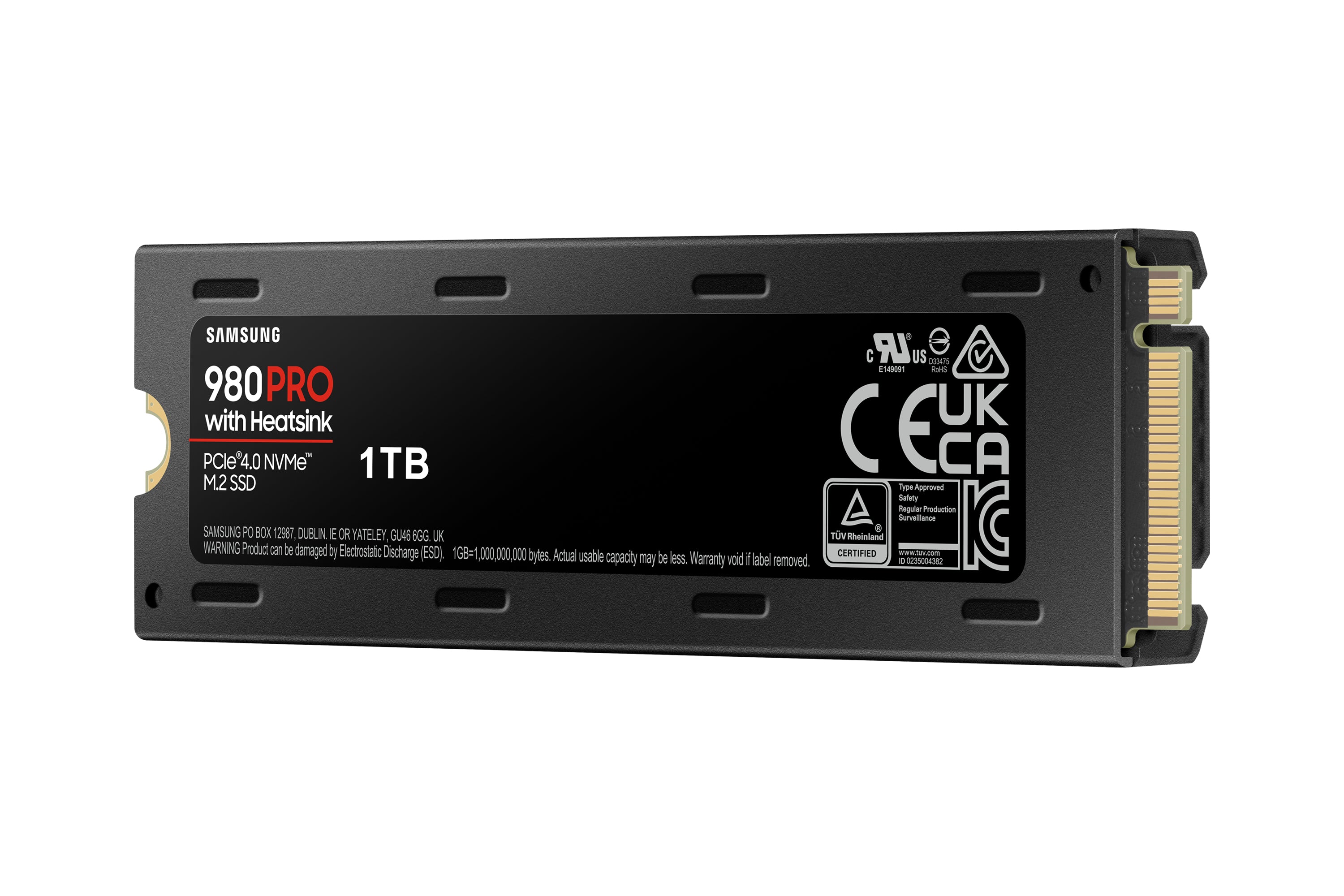  7276598352 SSD-Hårddisk   980 PRO PCle 4.0 NVMe M.2 SSD med kylfläns 1TB www.electricalstuff.se ElectricalStuff.se   Samsung