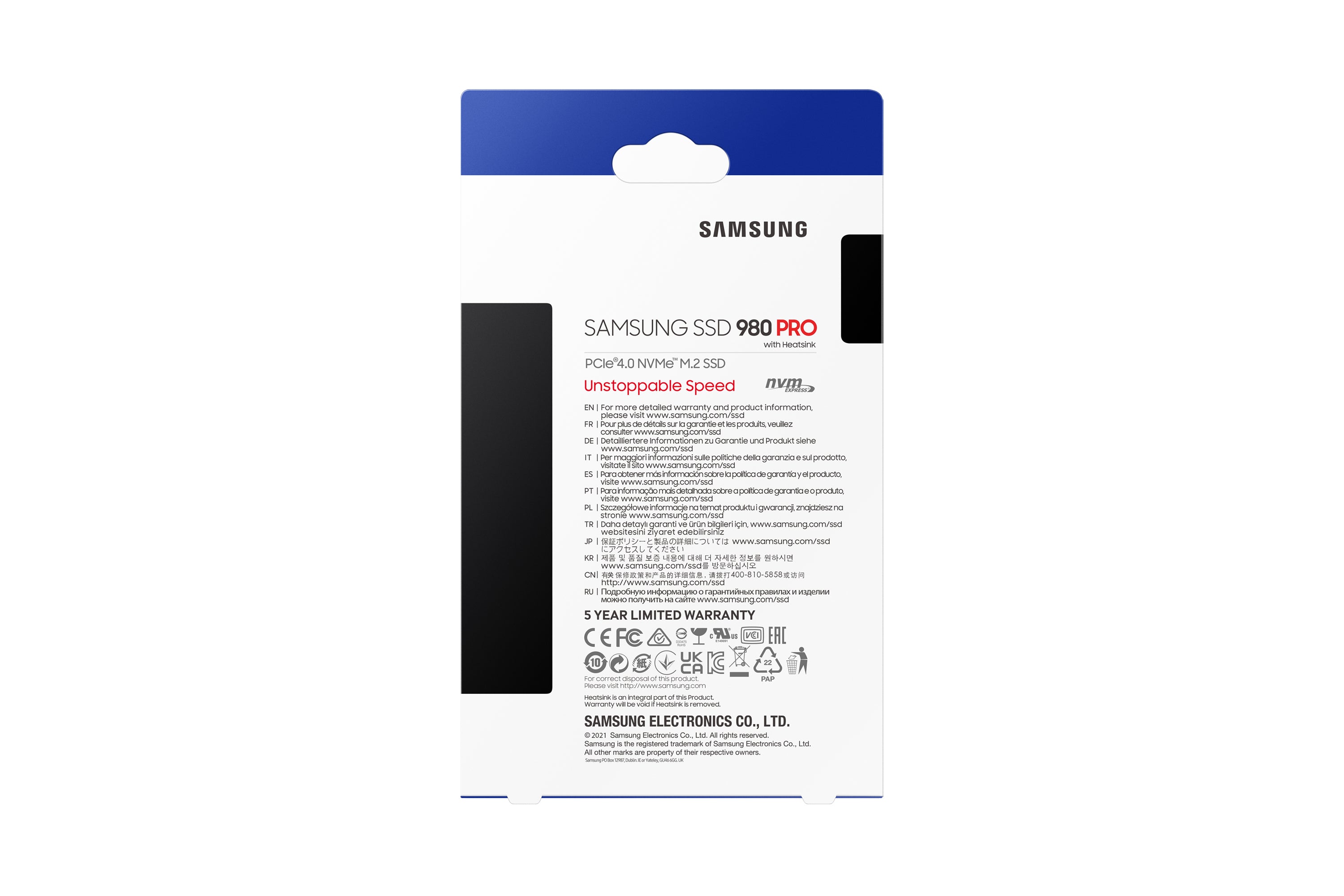  ung MZ-V8P1T0CW 8806092837683|0887276598352|887276598352 SSD-Hårddisk   980 PRO PCle 4.0 NVMe M.2 SSD med kylfläns 1TB www.e