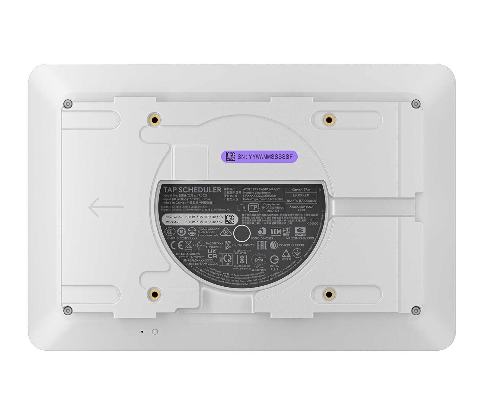  802.11g, Wi-Fi 4 (802.11n), Wi-Fi 5 (802.11ac) Vit Bluetooth Logitech 952-000094 0097855169983|097855169983 Skärmar för Möte