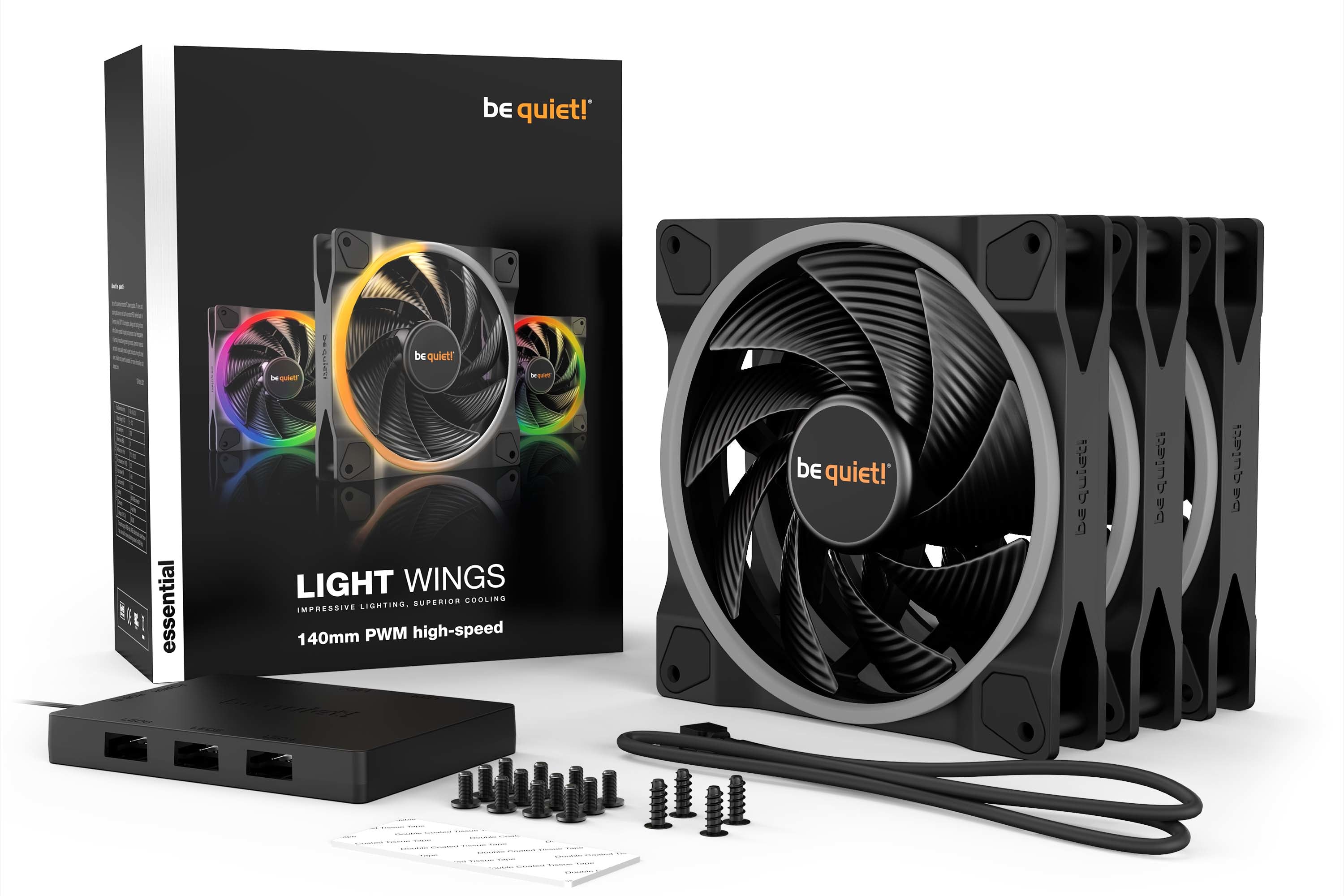   BL079 4260052188835 Kylsystem för Datorer   Light Wings | 140mm PWM Triple Pack high-speed www.electricalstuff.se Electrica