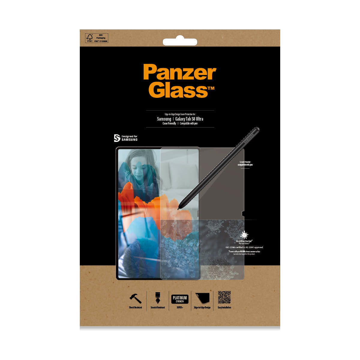  e   PanzerGlass 7289 skärmskydd för surfplatta Genomskinligt skärmskydd Samsung 1 styck PanzerGlass 7289 5711724072895 Skärm