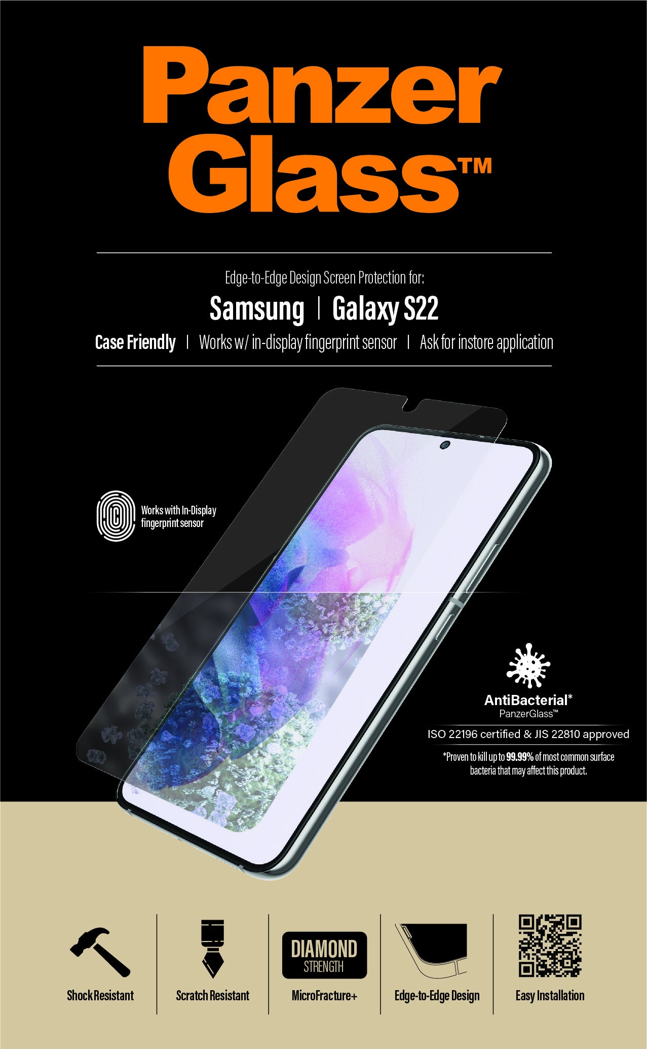  sskydd till mobiltelefon Genomskinligt skärmskydd Samsung 1 styck PanzerGlass 7293 5711724072932 Skärm- och Baksidesskydd ti