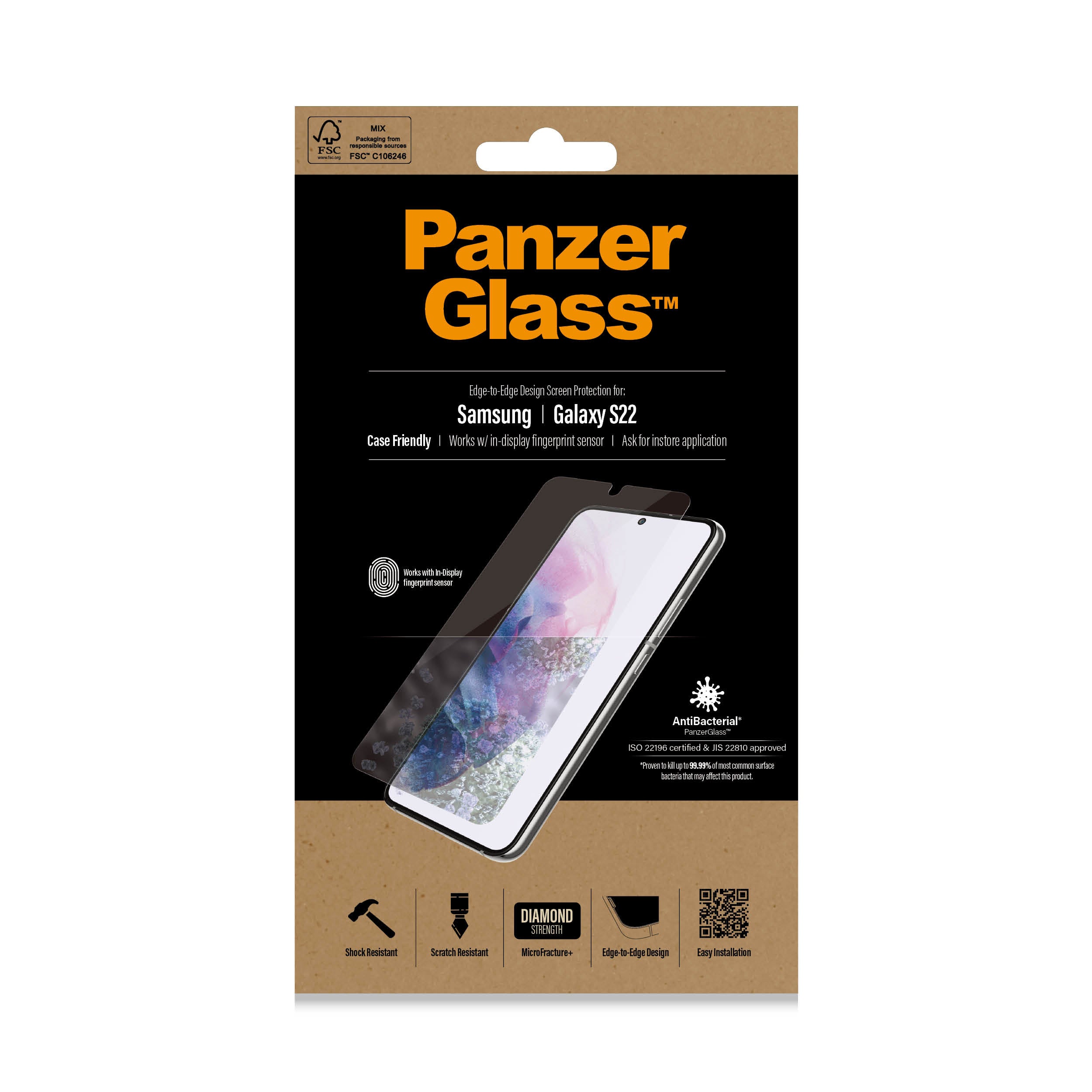  skydd Samsung 1 styck PanzerGlass 7293 5711724072932 Skärm- och Baksidesskydd till Mobiltelefoner   7293 www.electricalstuff