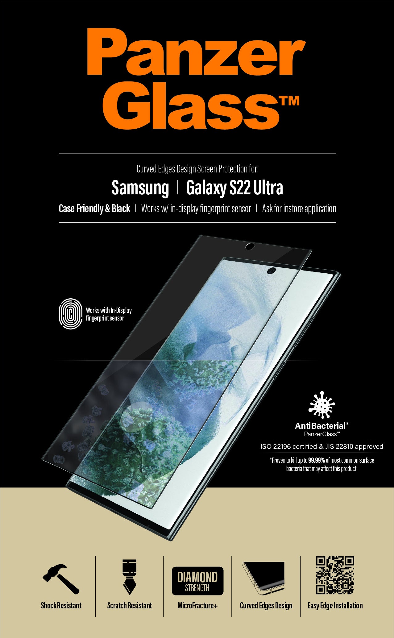  sskydd till mobiltelefon Genomskinligt skärmskydd Samsung 1 styck PanzerGlass 7295 5711724072956 Skärm- och Baksidesskydd ti