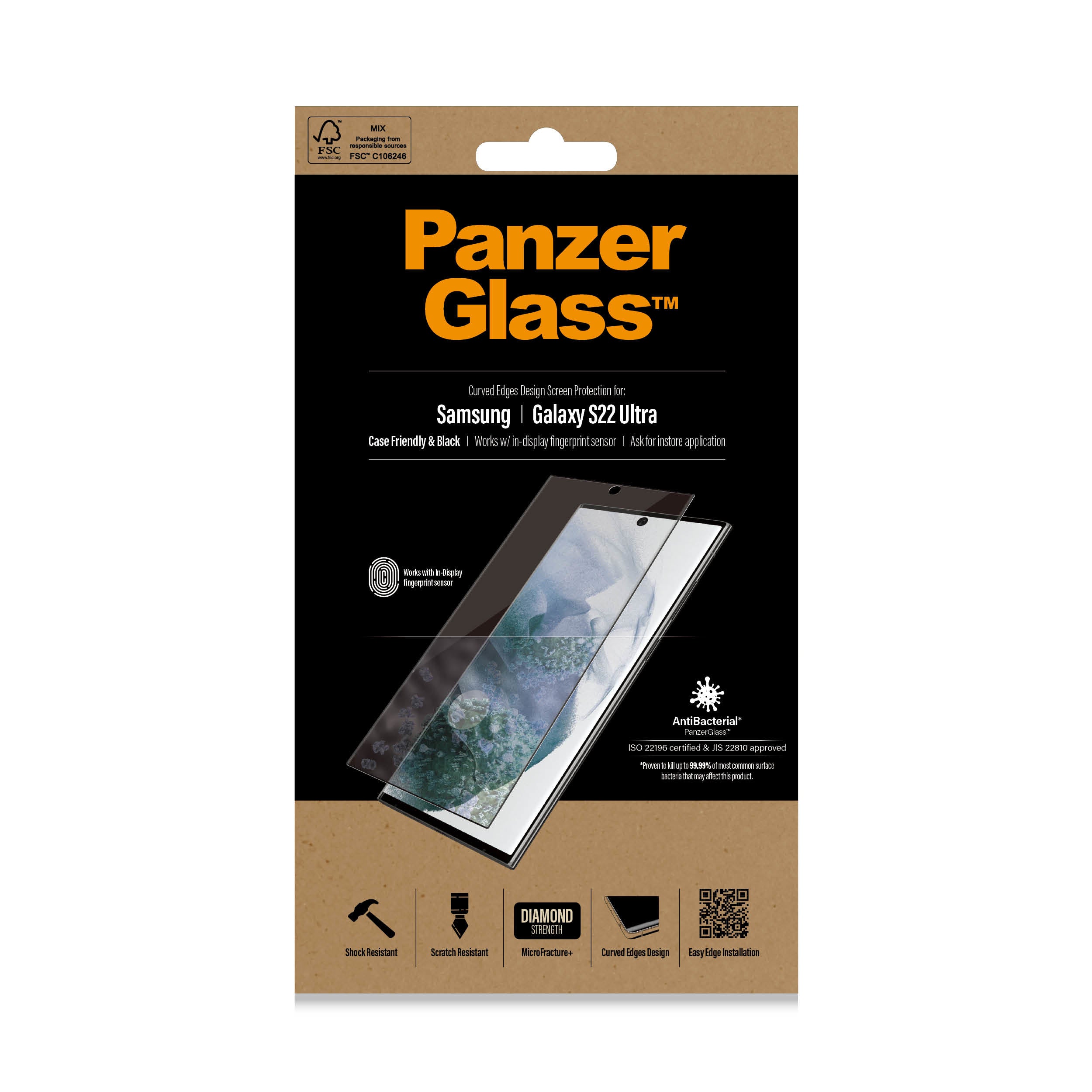  skydd Samsung 1 styck PanzerGlass 7295 5711724072956 Skärm- och Baksidesskydd till Mobiltelefoner   7295 www.electricalstuff