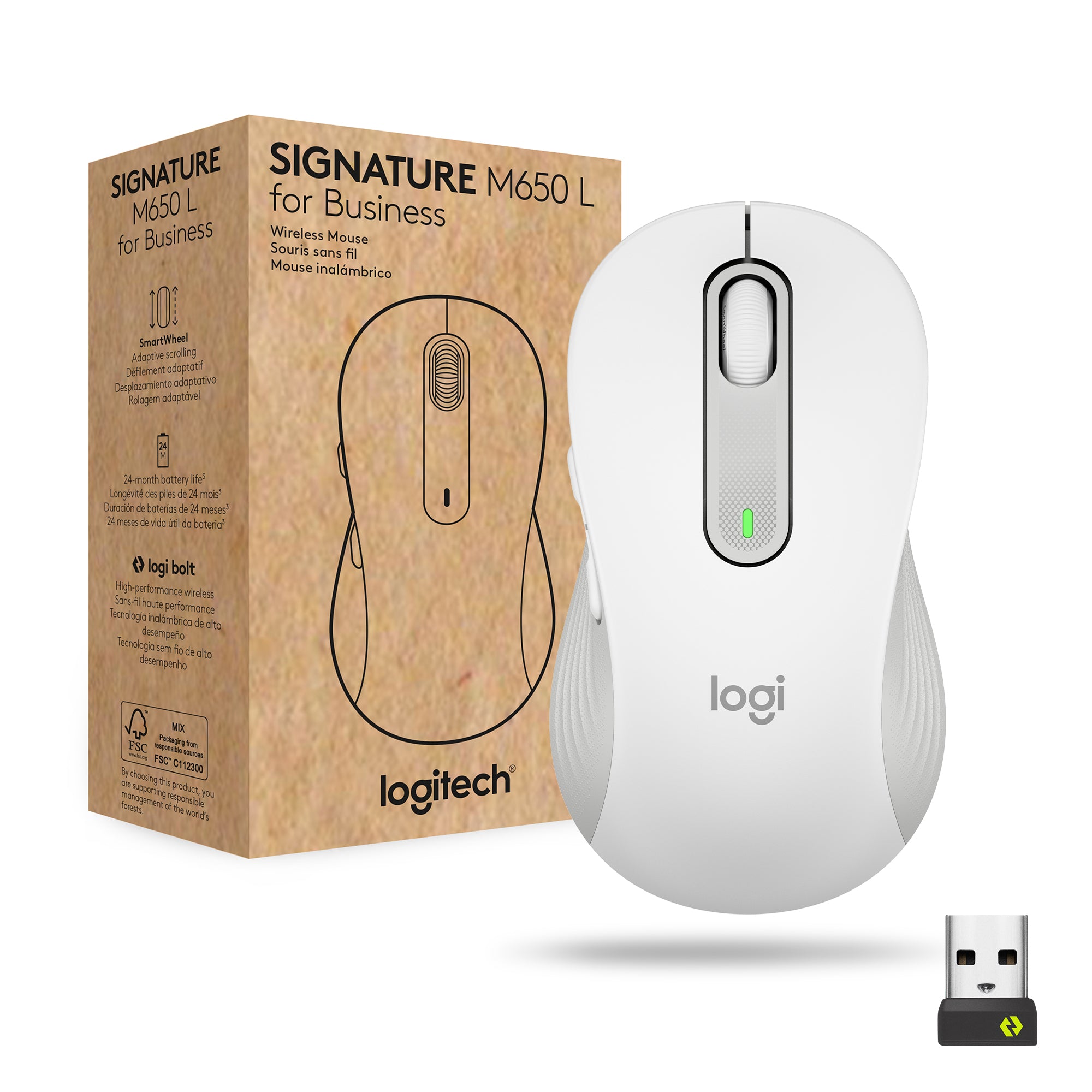  www.electricalstuff.se ElectricalStuff.se   Logitech Signature M650 for Business datormöss Kontor högerhand Trådlös RF + Blu